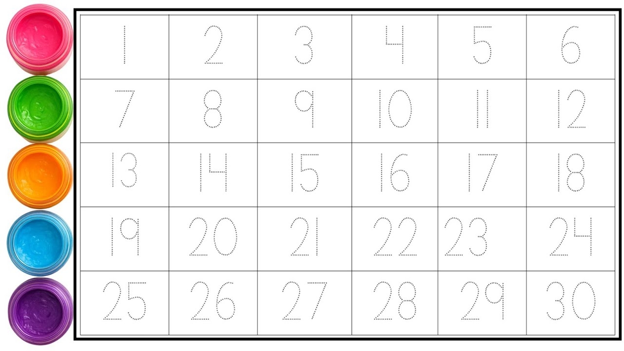 Learn To Write Numbers 1 To 30 Handwriting Practice For Kids YouTube