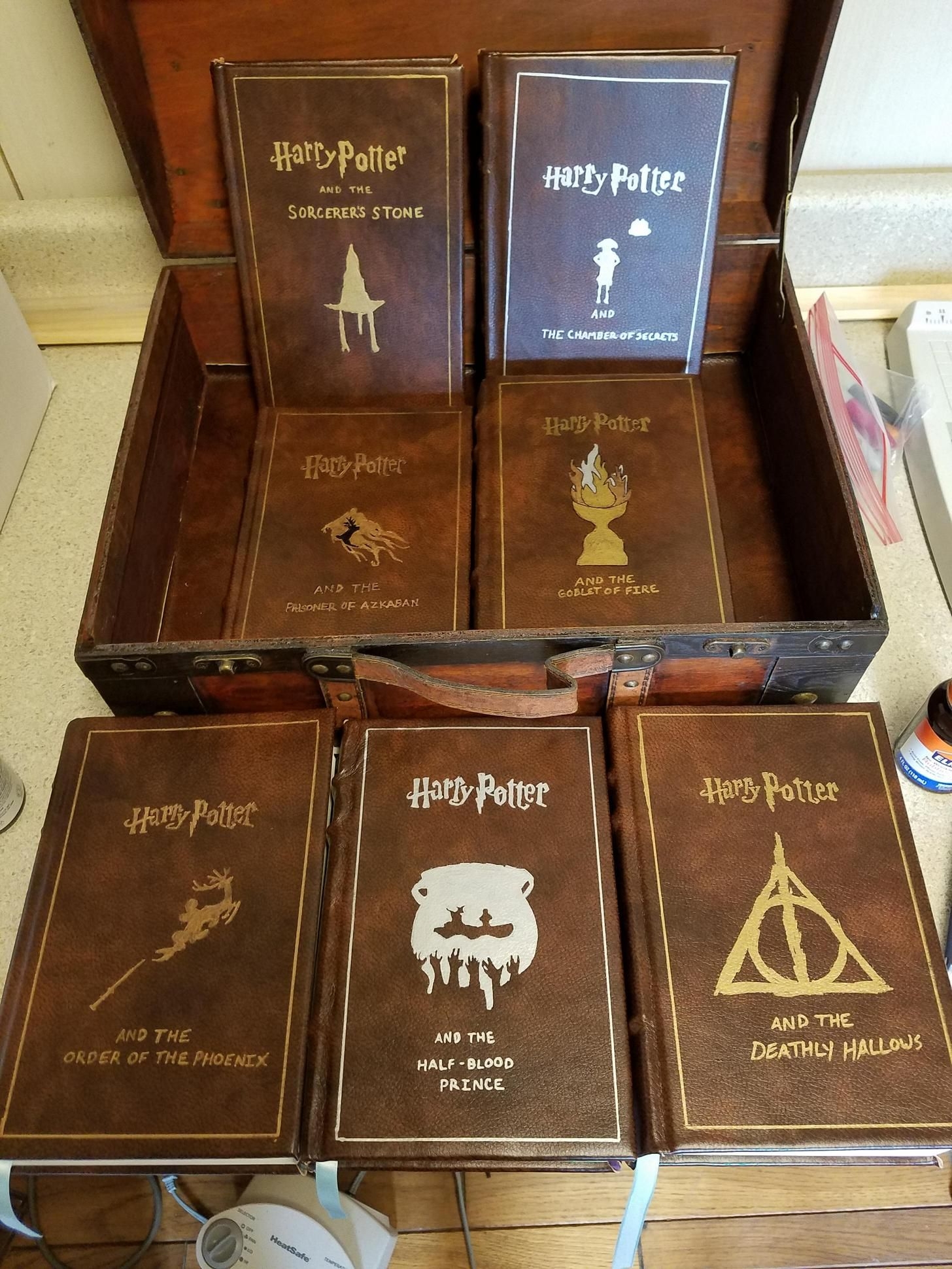 harry potter leather bound books