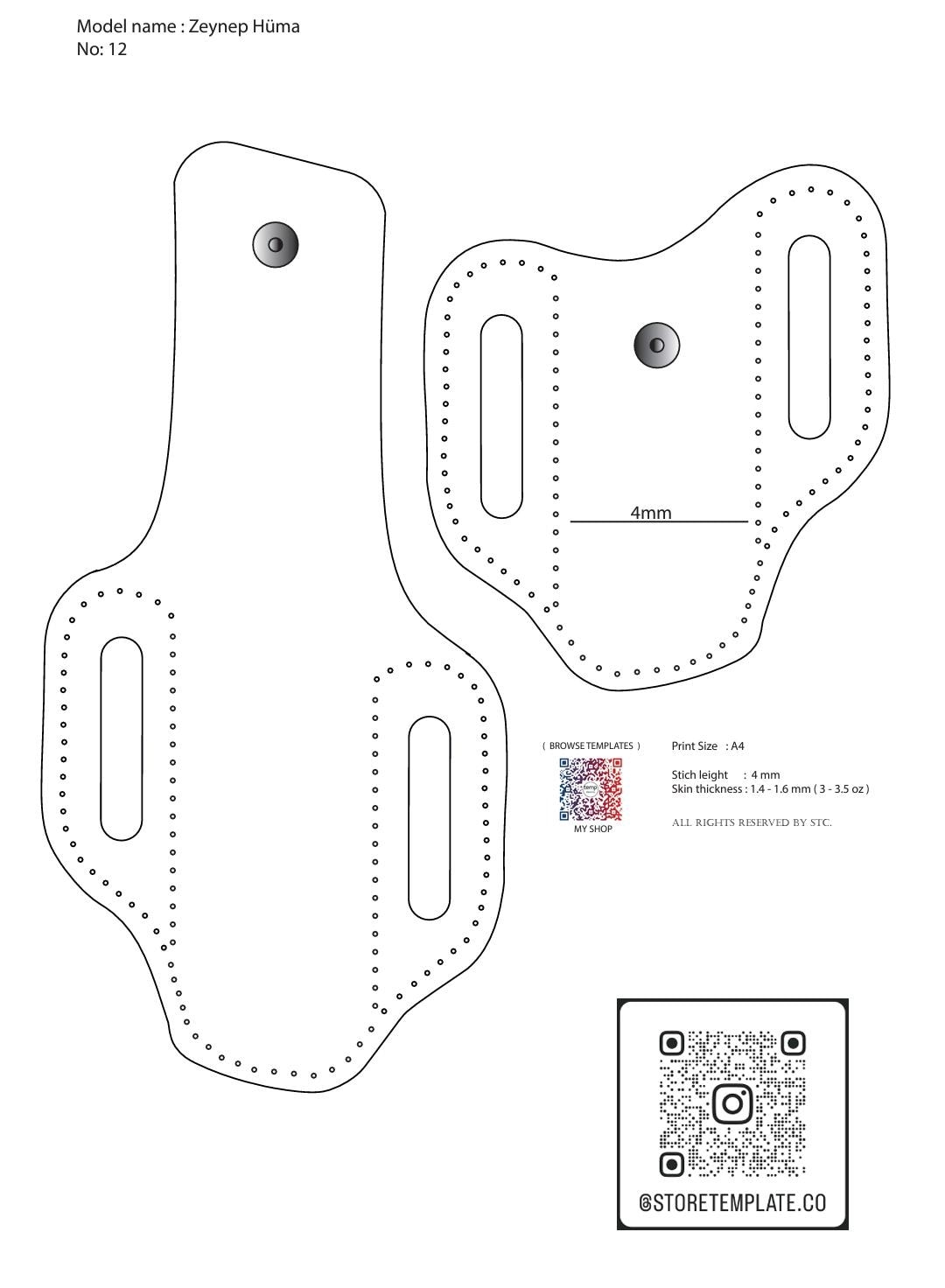 Leather Folding Knife Seath PDF Pattern Victorinox Swiss Army Knife Template Etsy Ireland