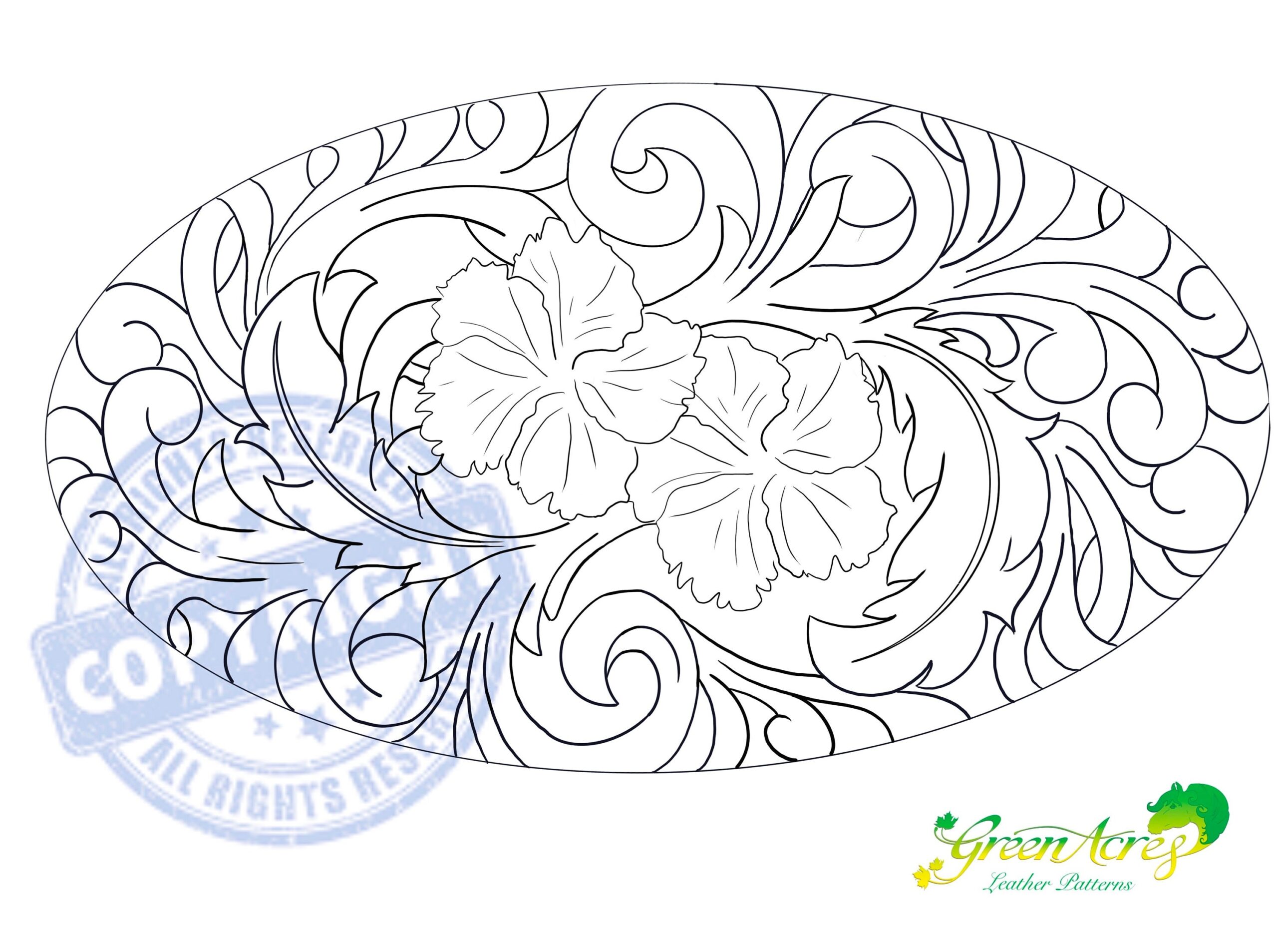 Leather Tooling Floral Pattern Etsy