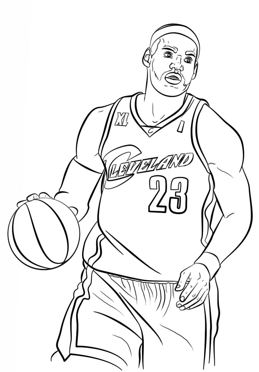 lebron james pictures to color