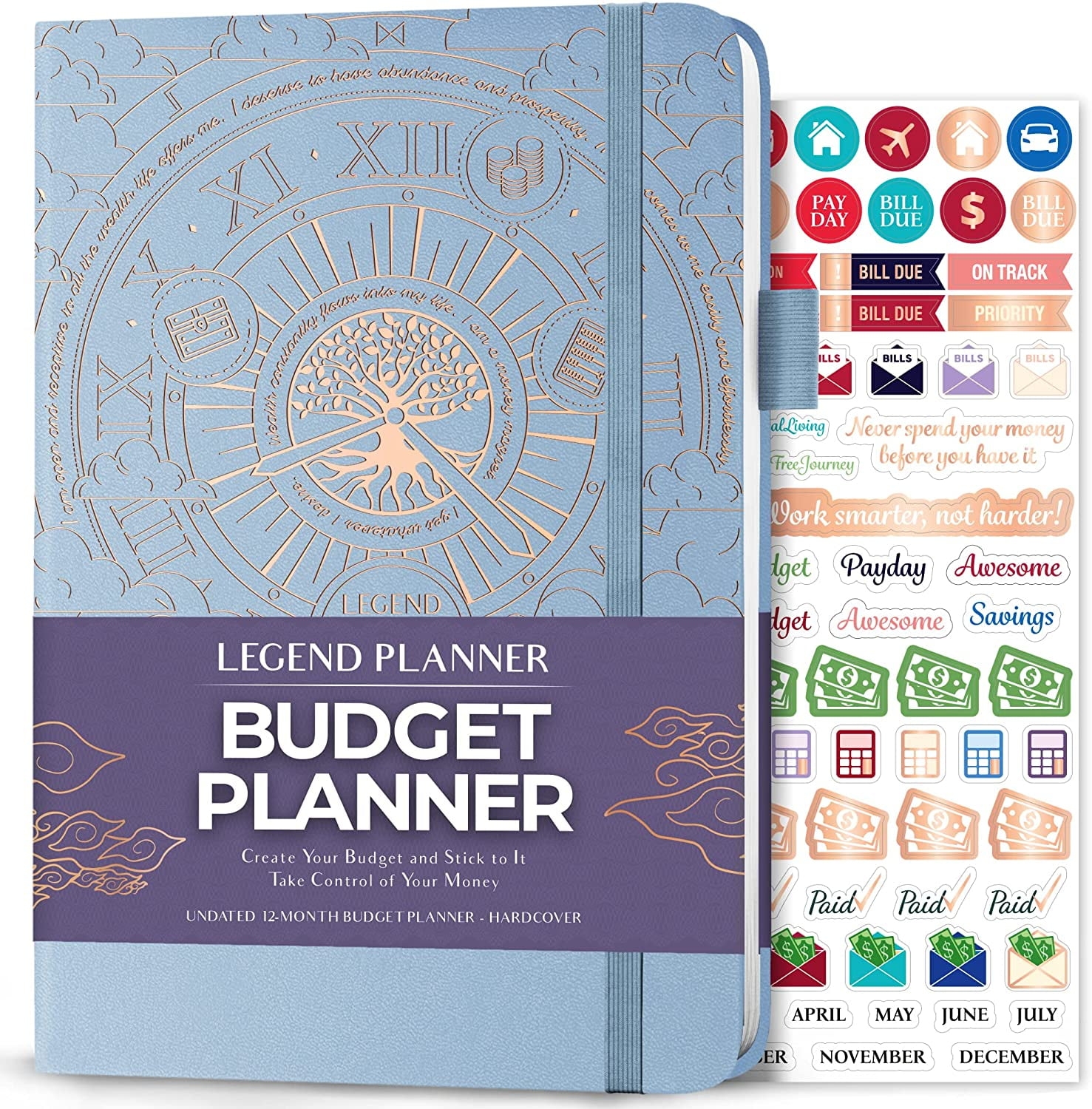 Legend Budget Planner Financial Organizer Book Money Account Expense Tracker Notebook Journal For Household Monthly Budgeting Periwinkle Walmart