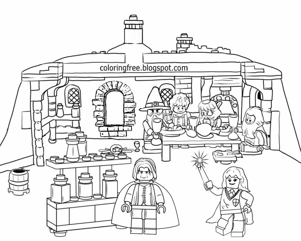harry potter lego colouring pages