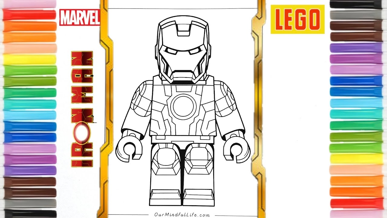 Lego Iron Man Coloring YouTube