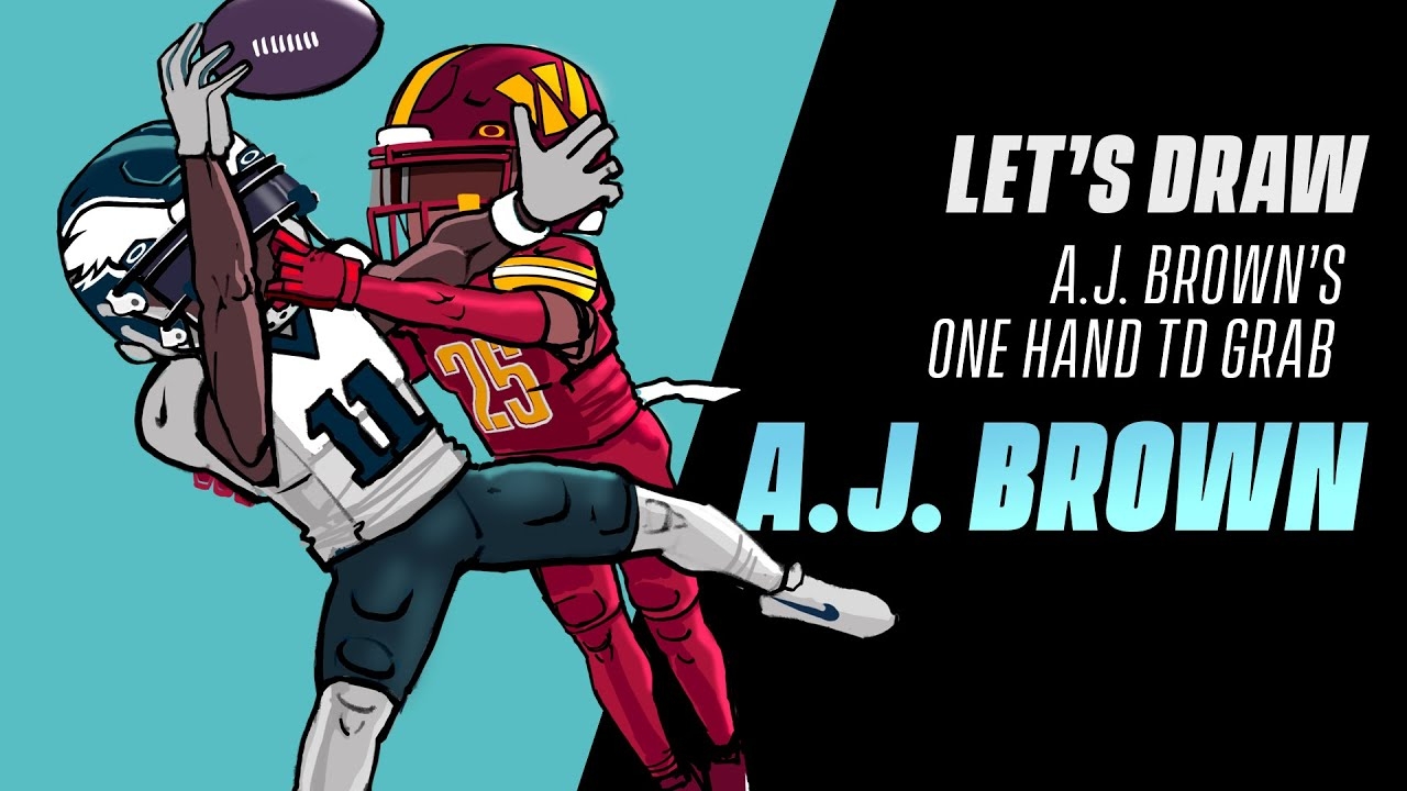 Let s Draw A J Brown s Week 8 One hand Touchdown Catch YouTube