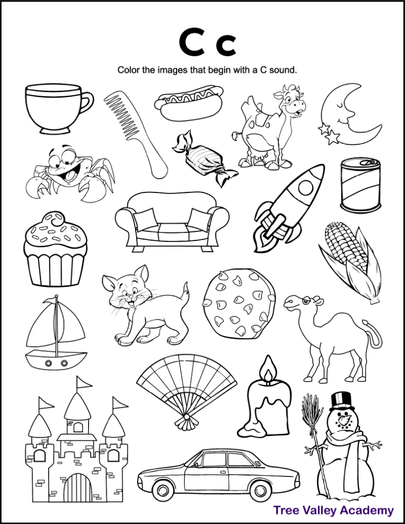 letter c worksheets for kindergarten
