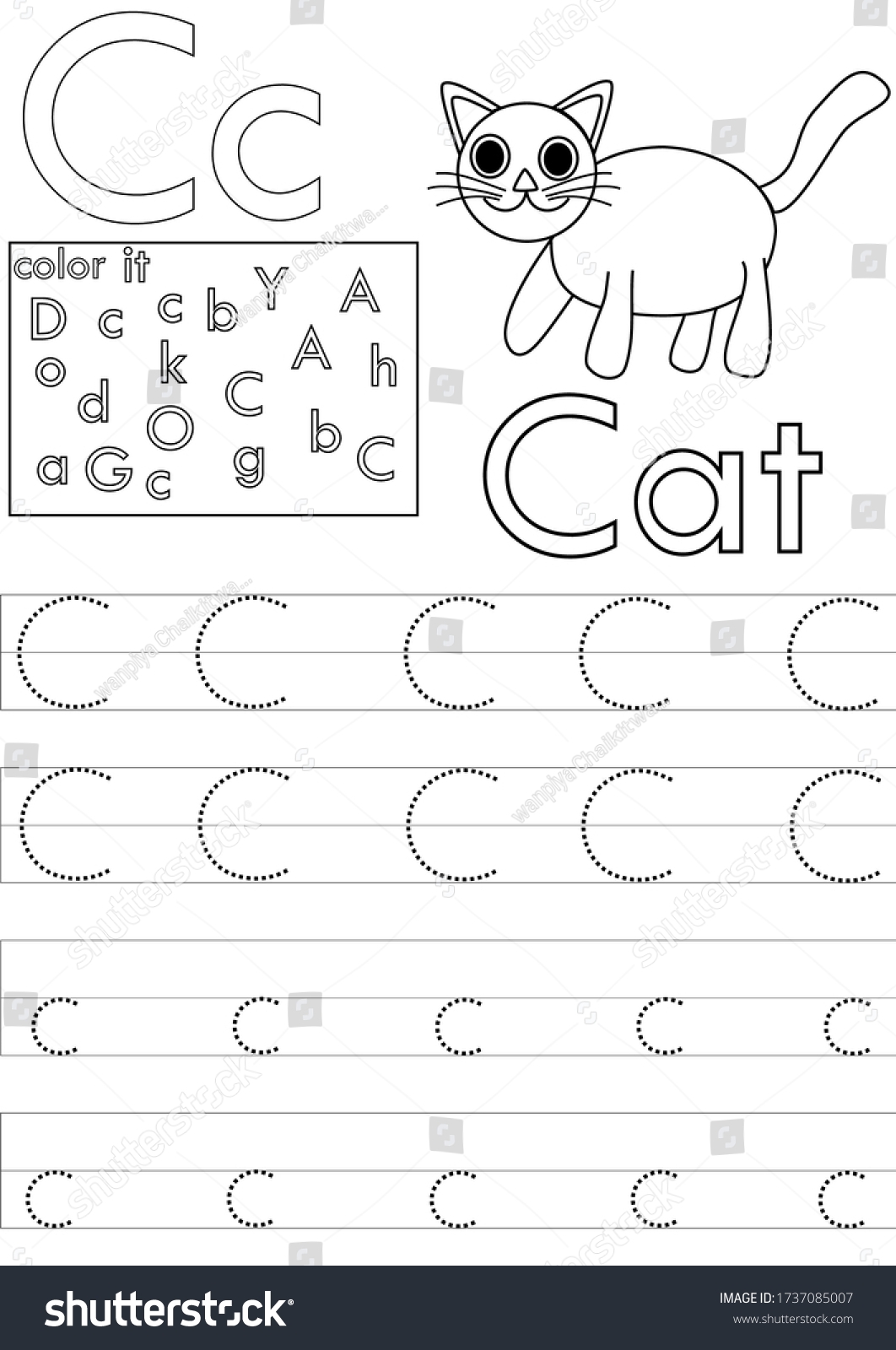 kindergarten worksheets letter c