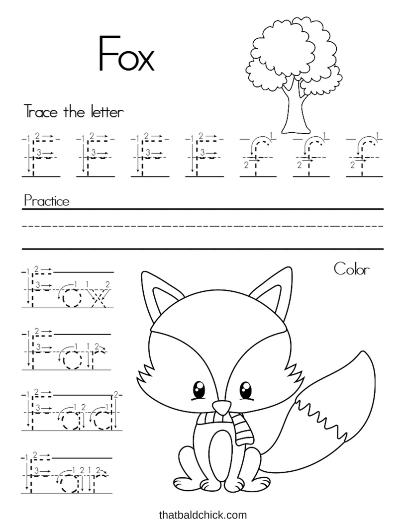 Letter F Alphabet Writing Practice