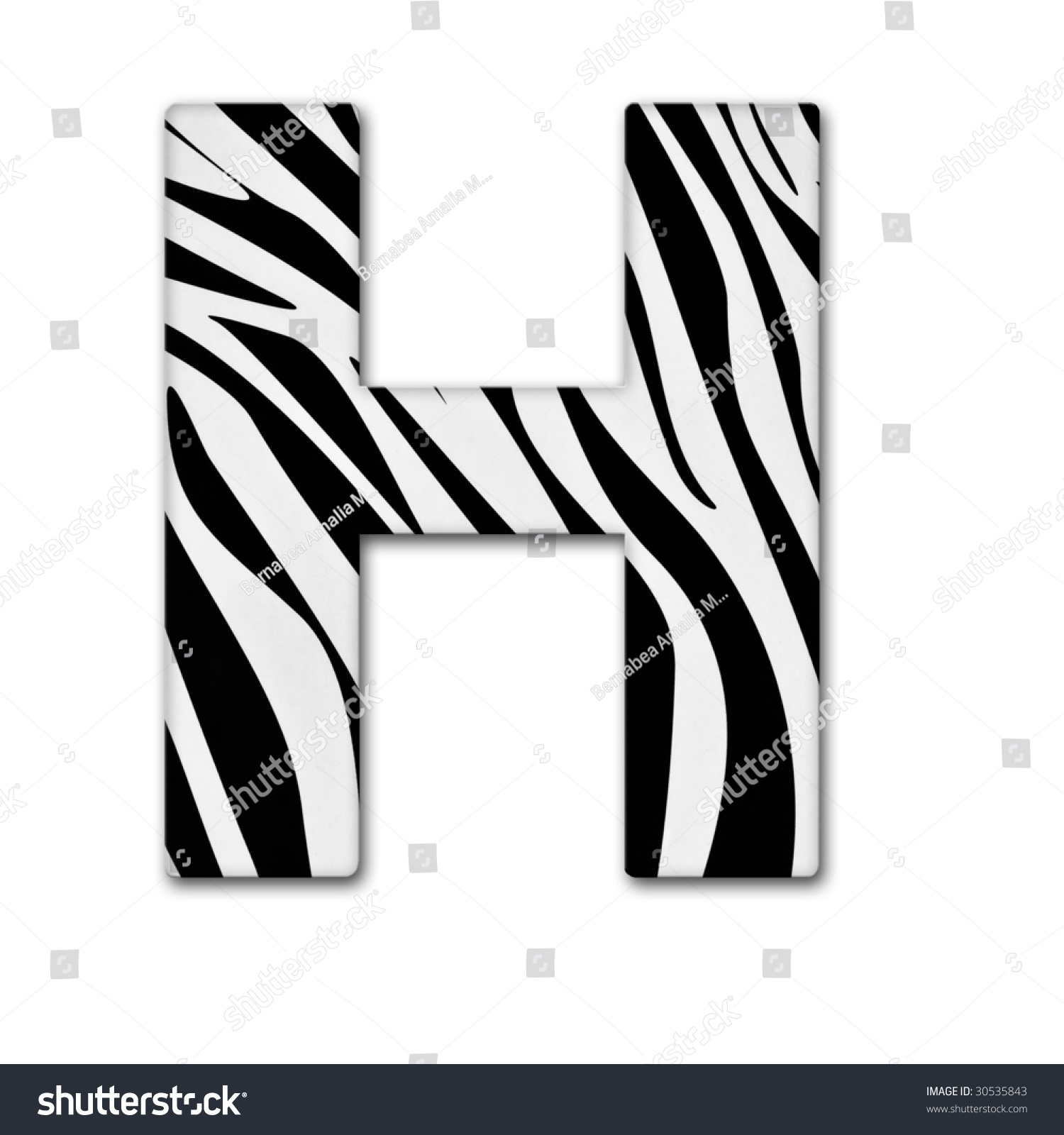 print letter h