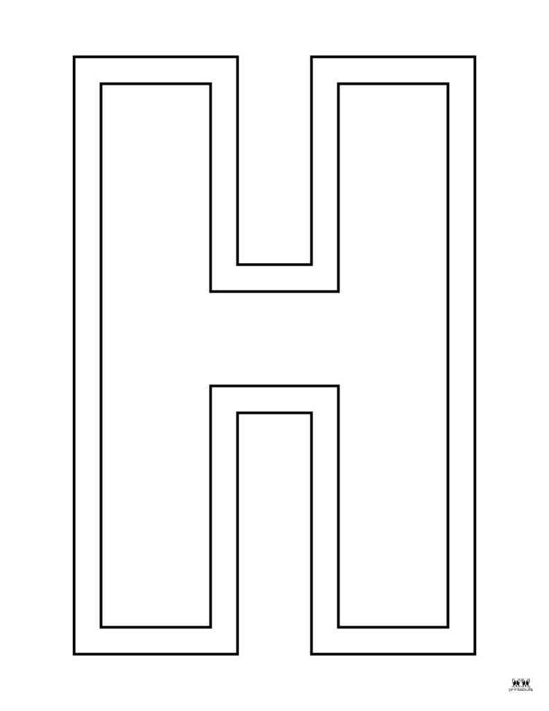letter h print