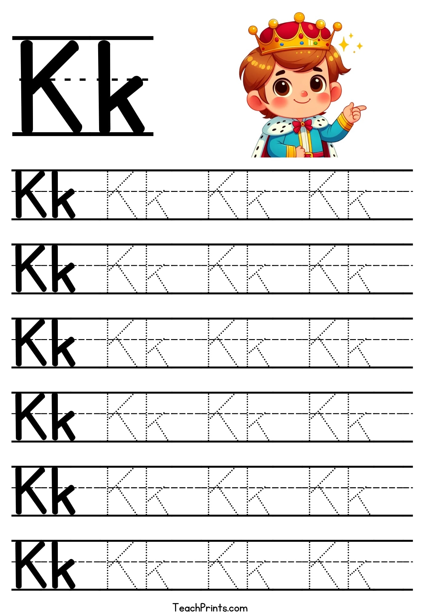 k letter tracing