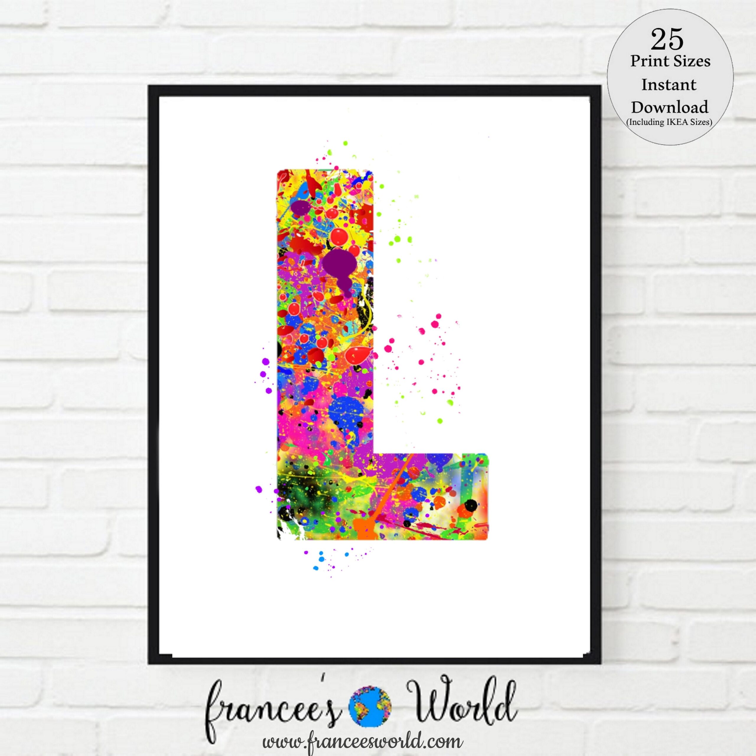 Letter L Print Etsy Singapore