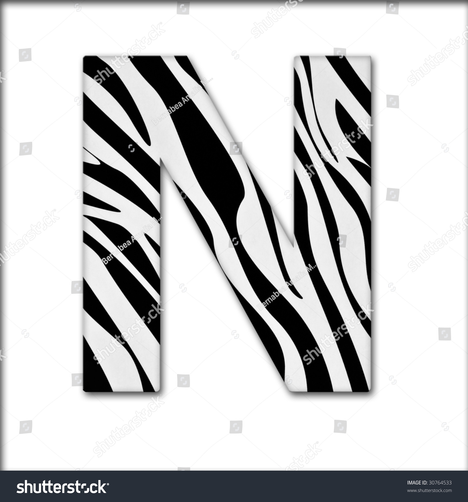Letter N Alphabet Made Animal Print Stock Photo 30764533 Shutterstock