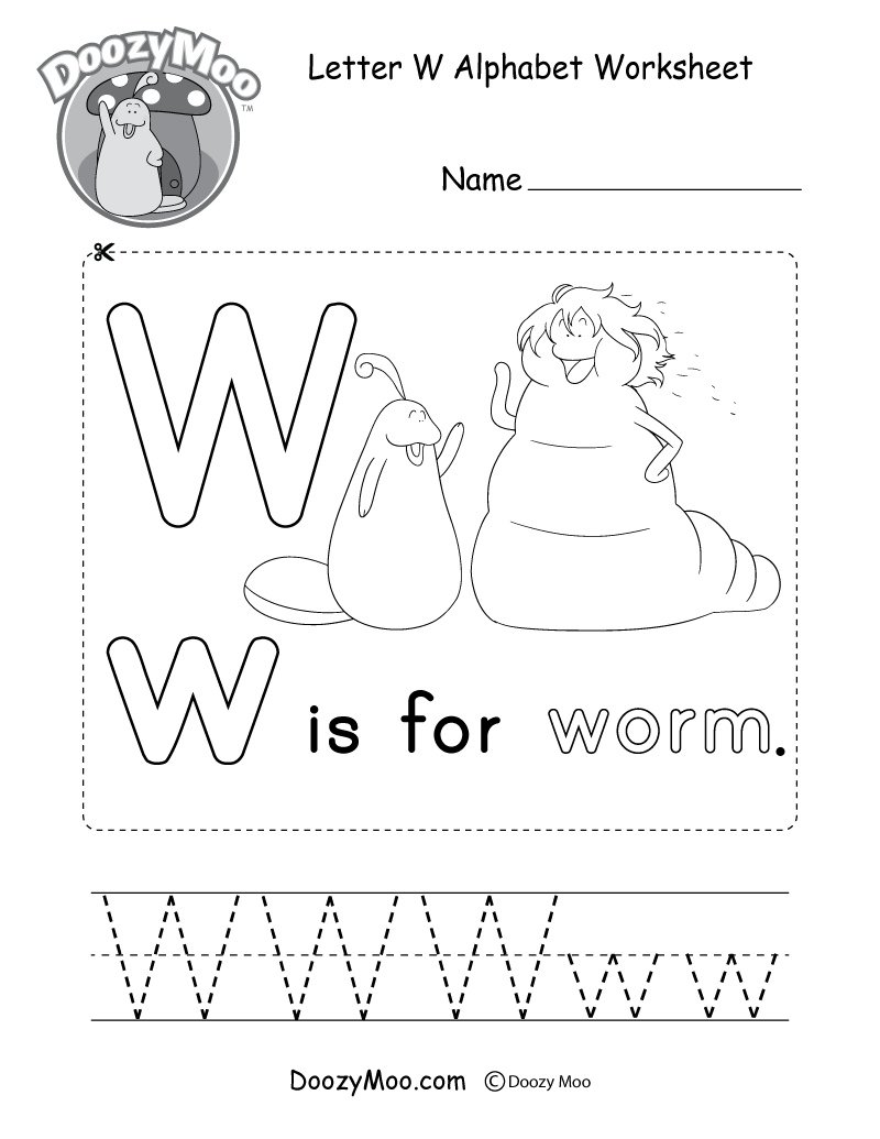 preschool w worksheet