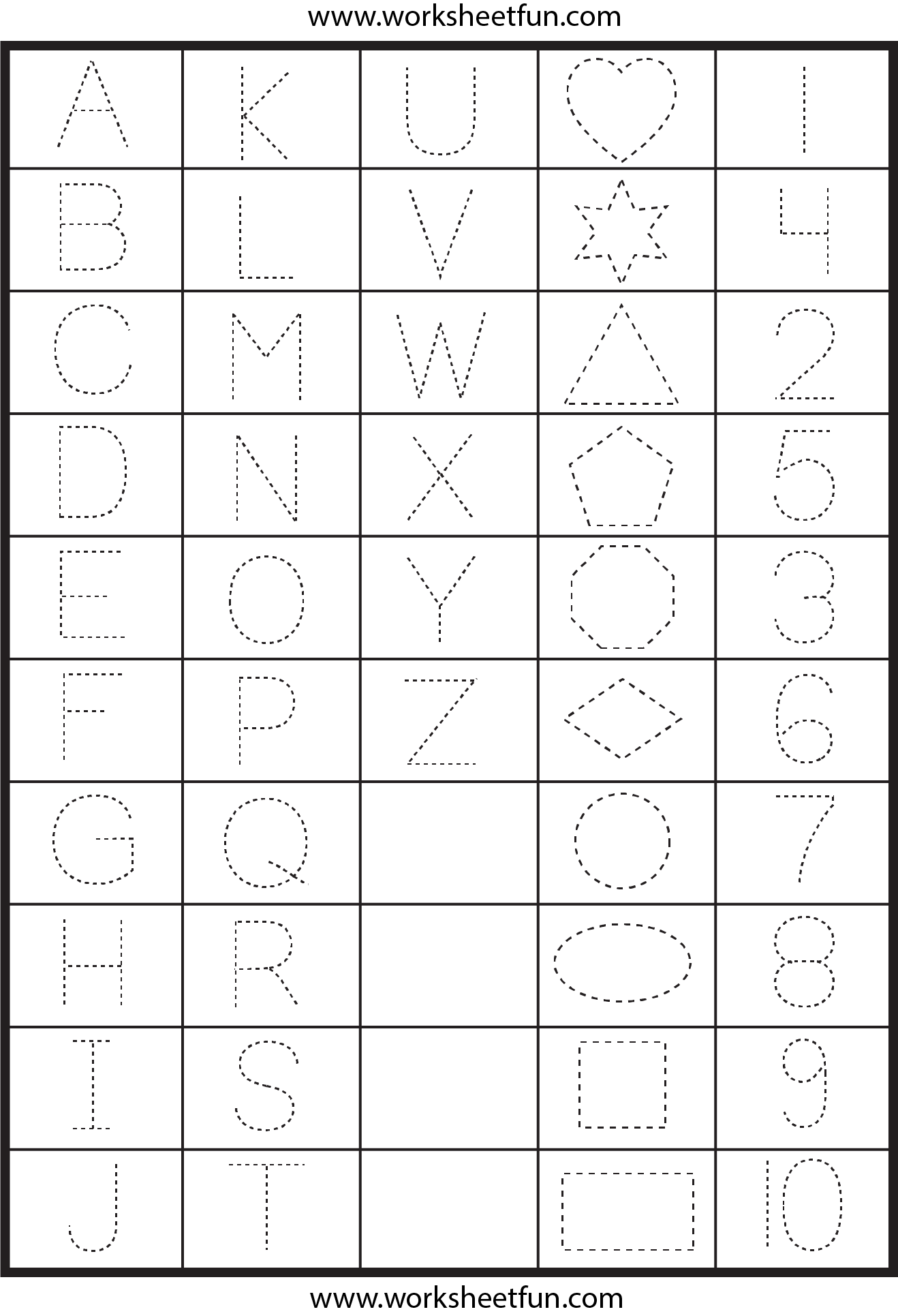 number and letter tracing