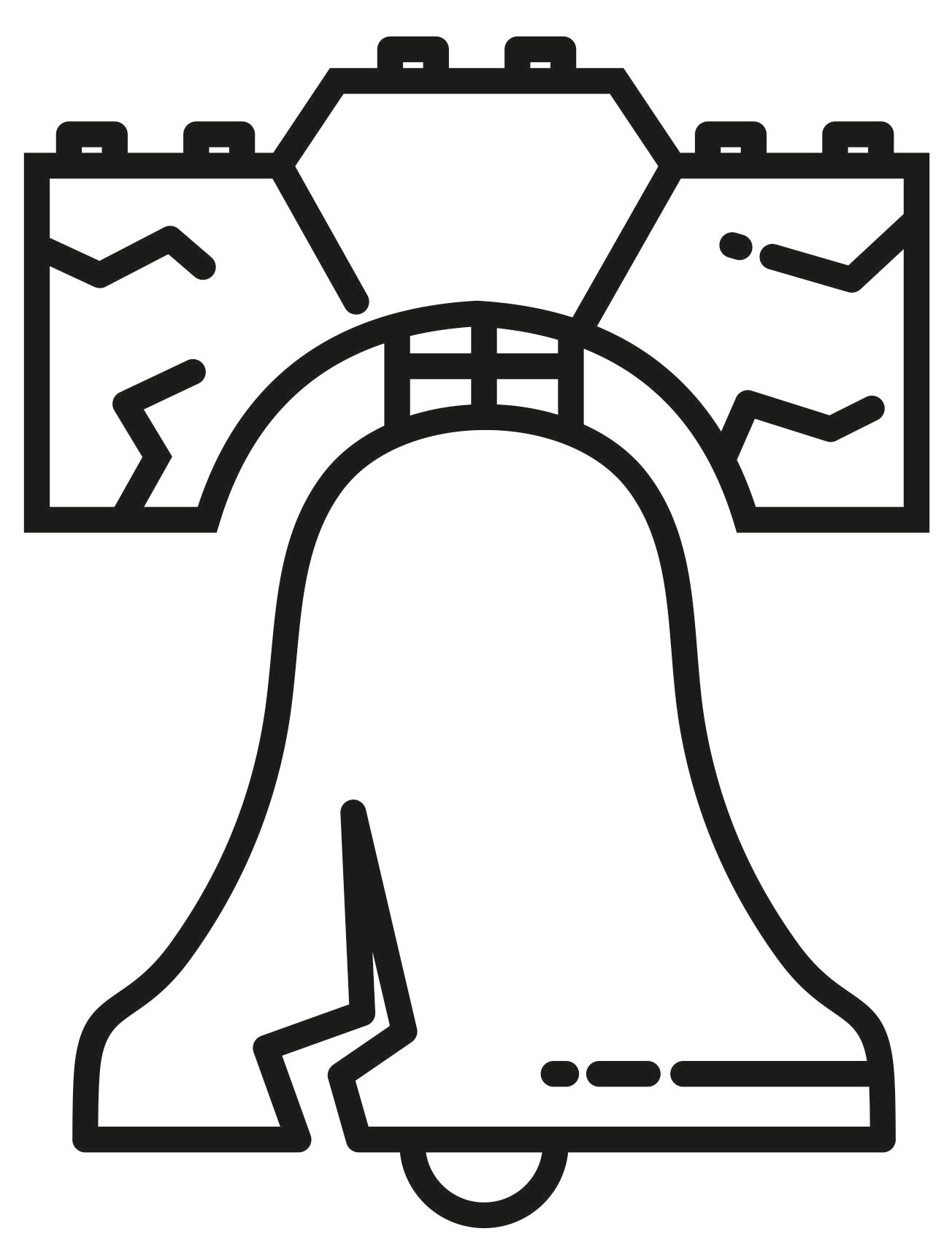 coloring page of liberty bell