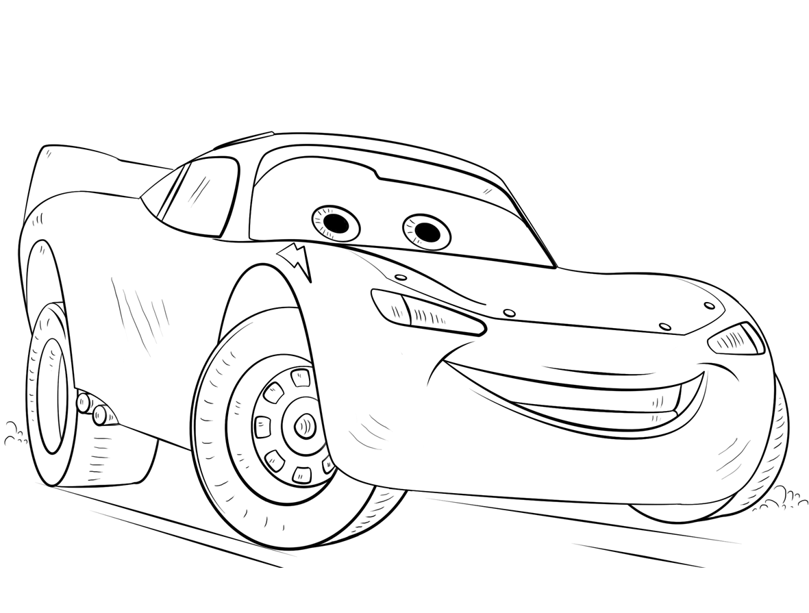 Lightning Mcqueen Coloring Page Free Printable