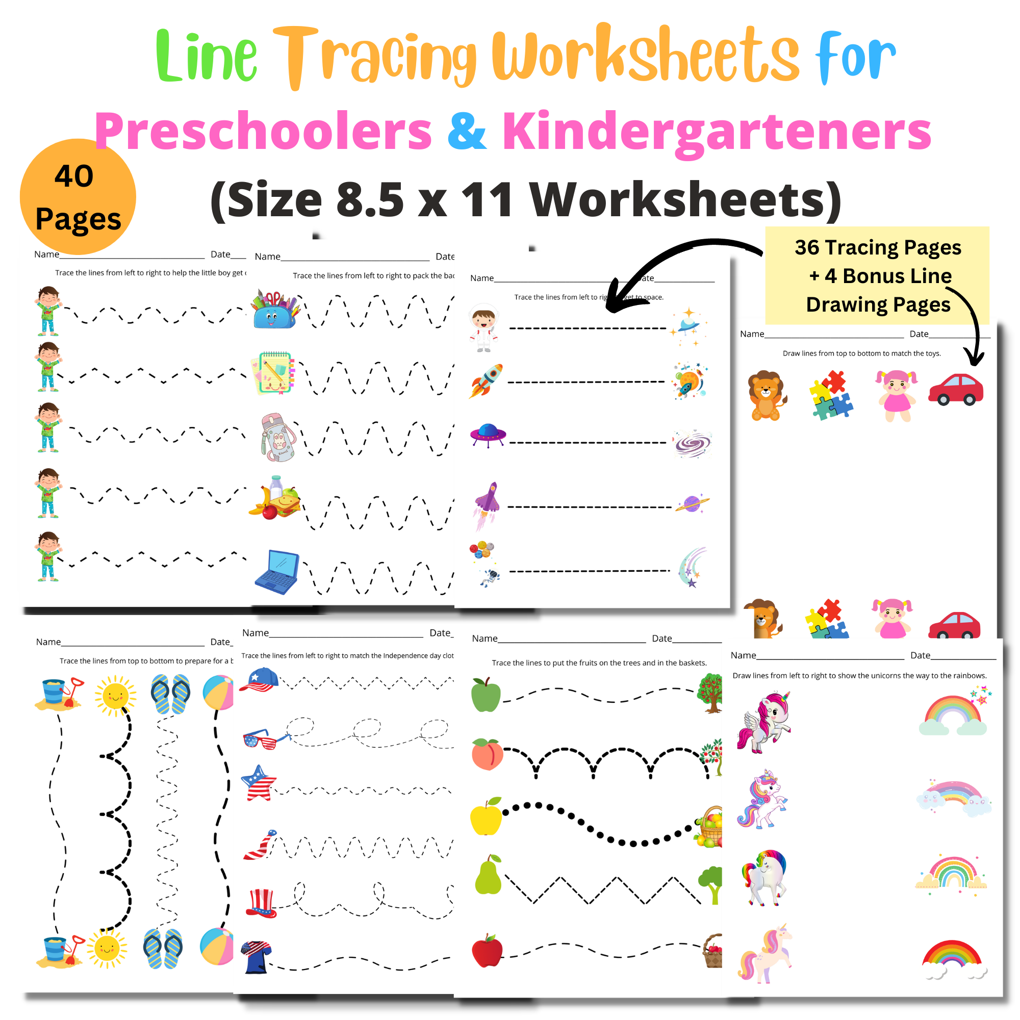 tracing lines worksheet