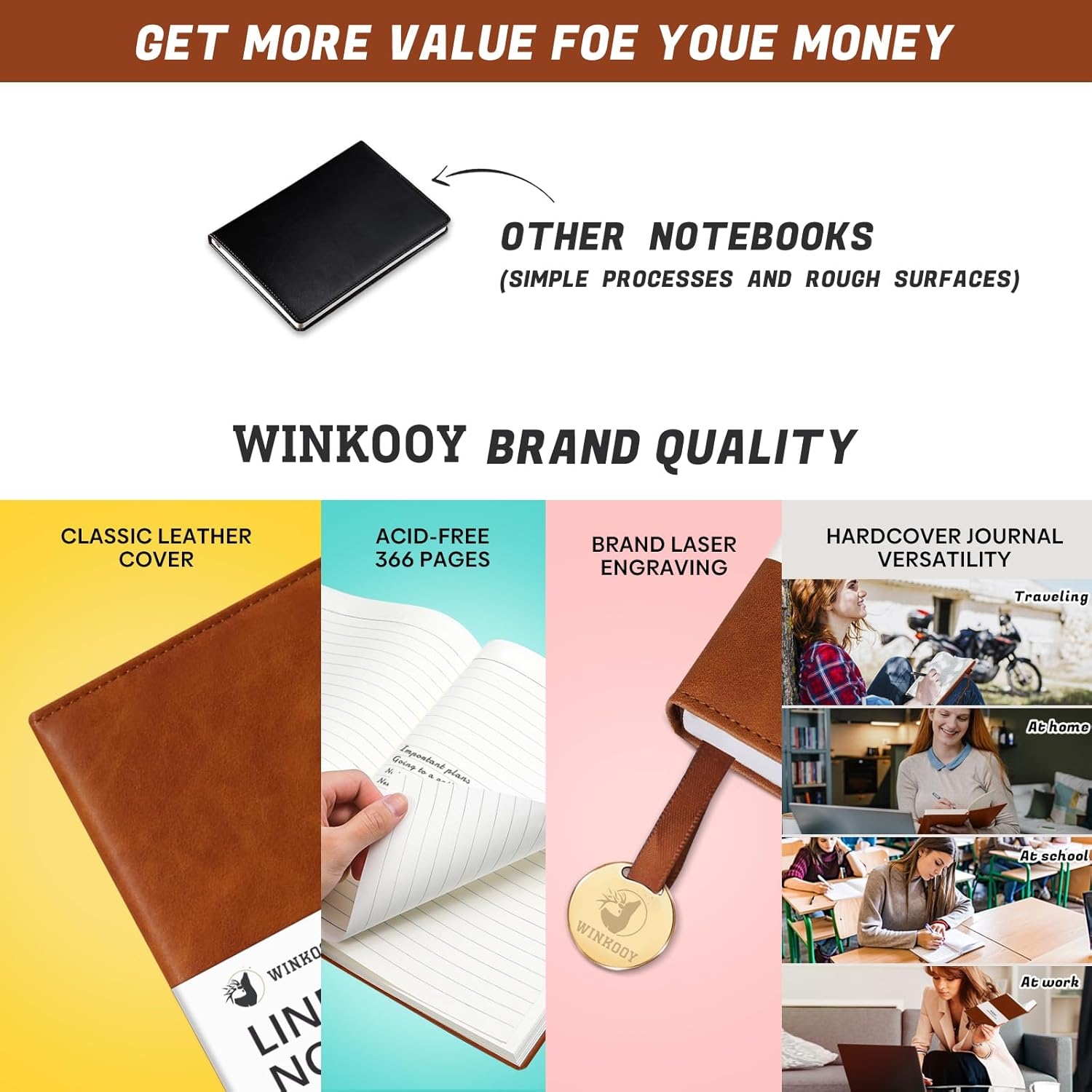 Lined Journal Notebook 366 Pages 100Gsm Leather Liberia Ubuy