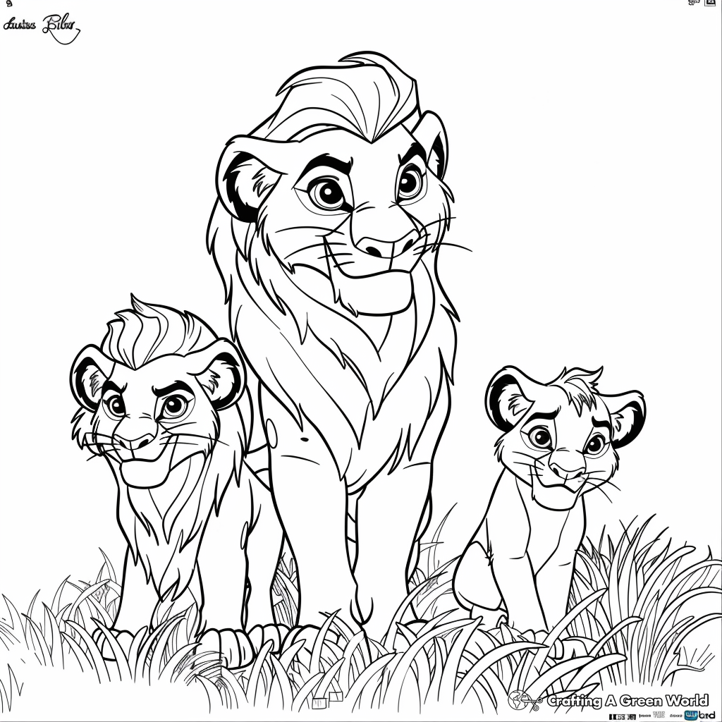 lion guard coloring pages kion