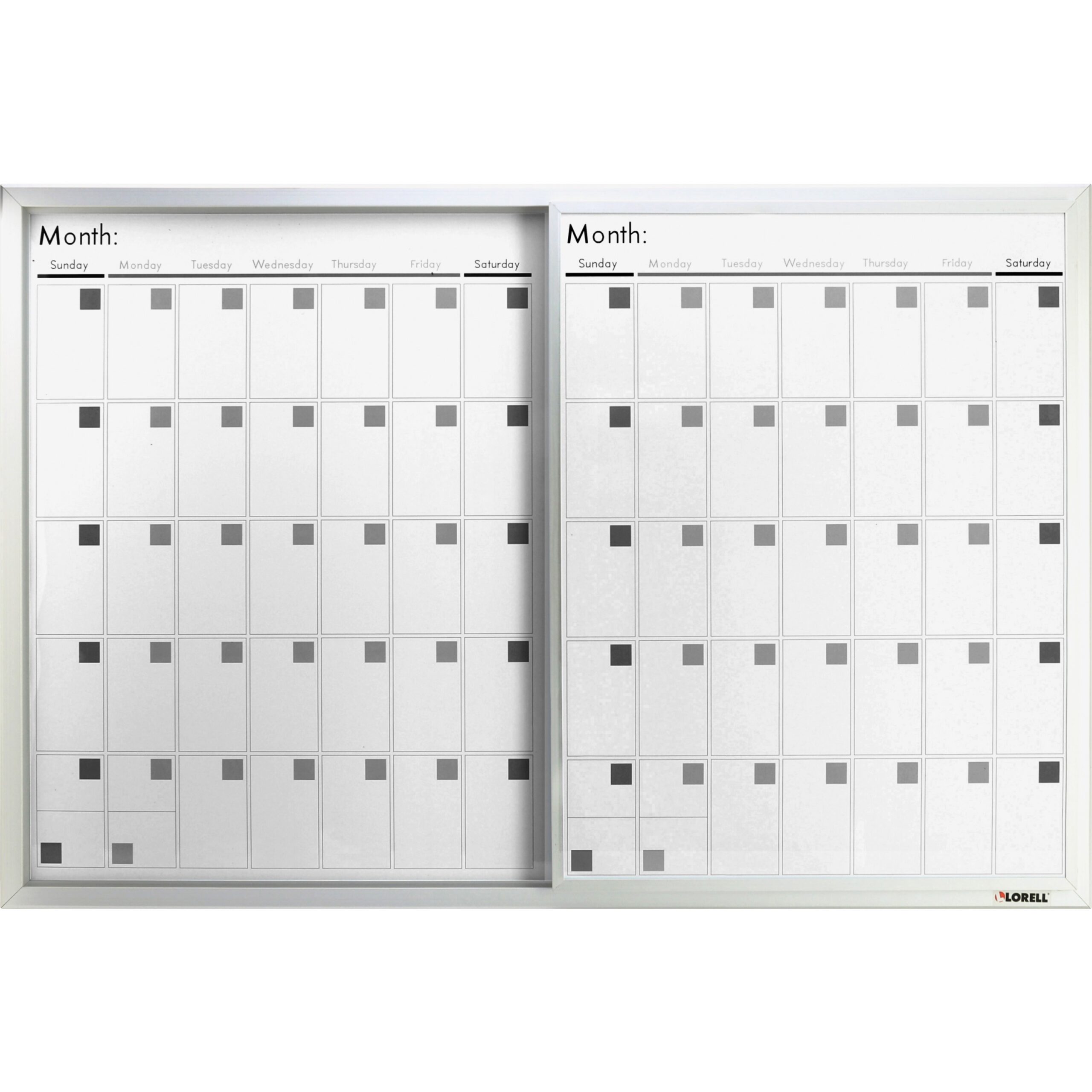 LLR 52503 Lorell Magnetic Dry Erase Calendar Board Lorell Furniture