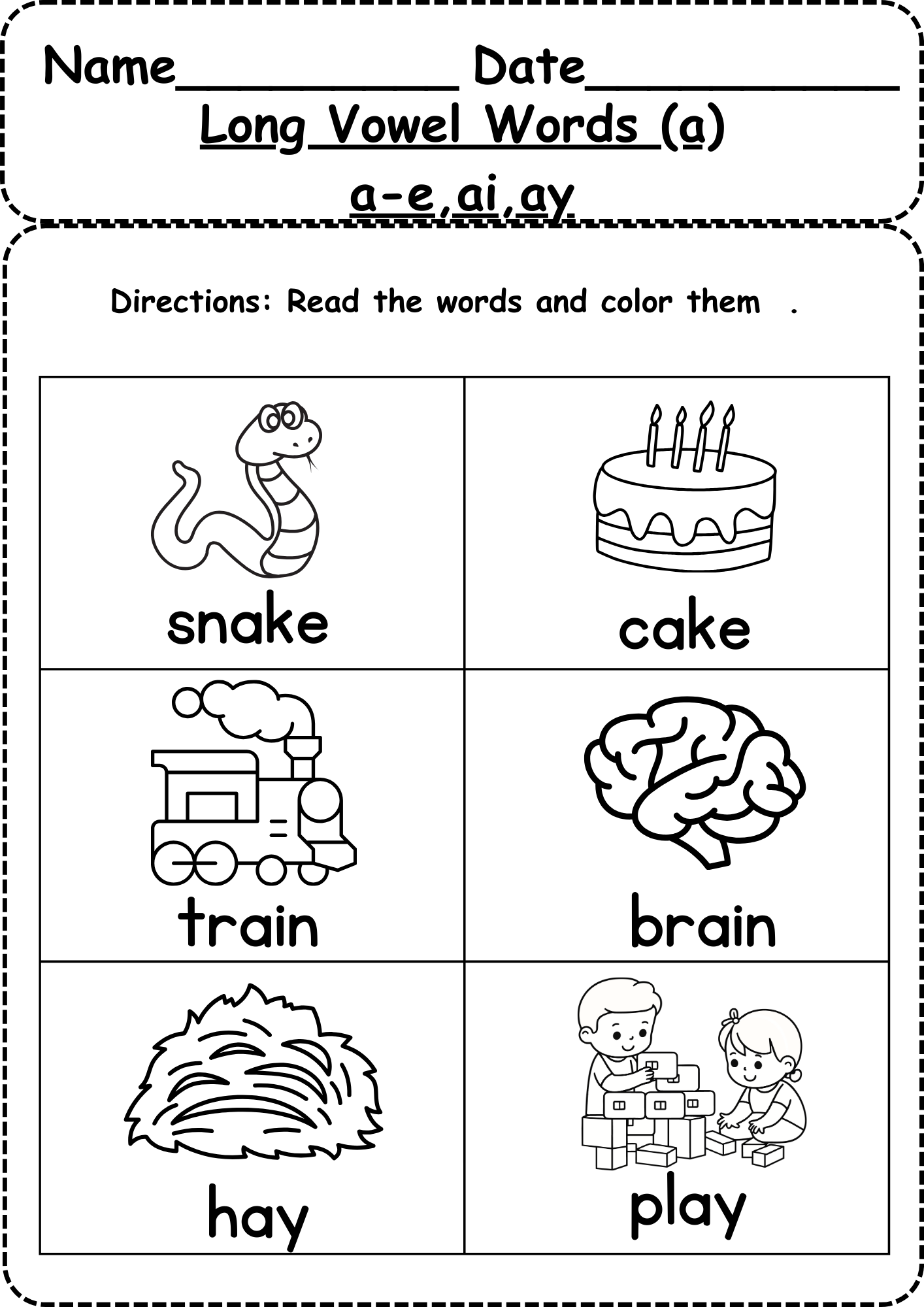 worksheet for vowels for kindergarten