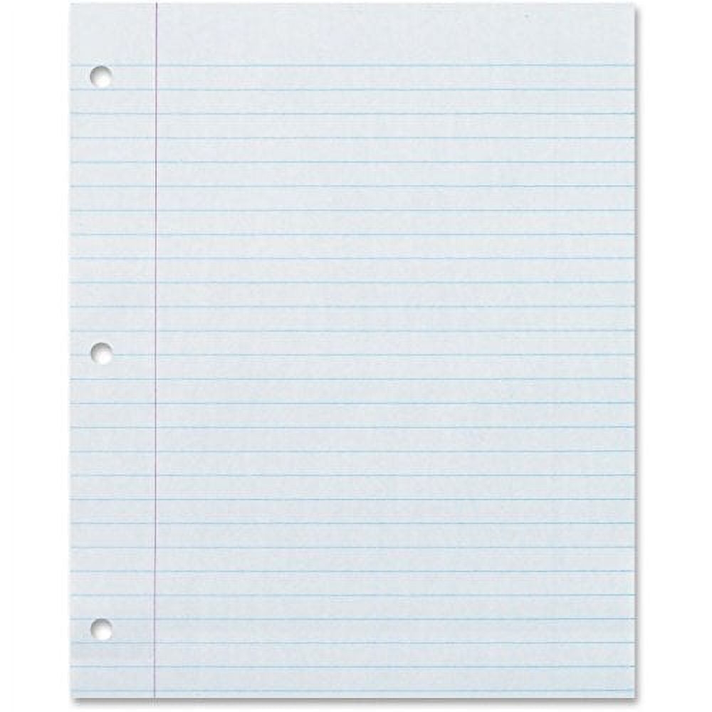 Loose Leaf Paper On 24lb Printed Double Sided With 3 Hole Punch 100 Sheets Per Pack Walmart