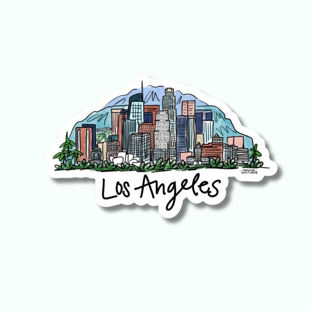 Los Angeles Decal Stickers The Los Angeles Cityscape Vinyl Sticker Decal Sticker Planet Los Angeles Lakers Stickers