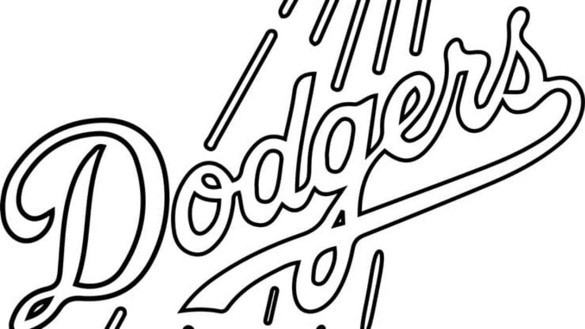 los angeles dodgers coloring pages