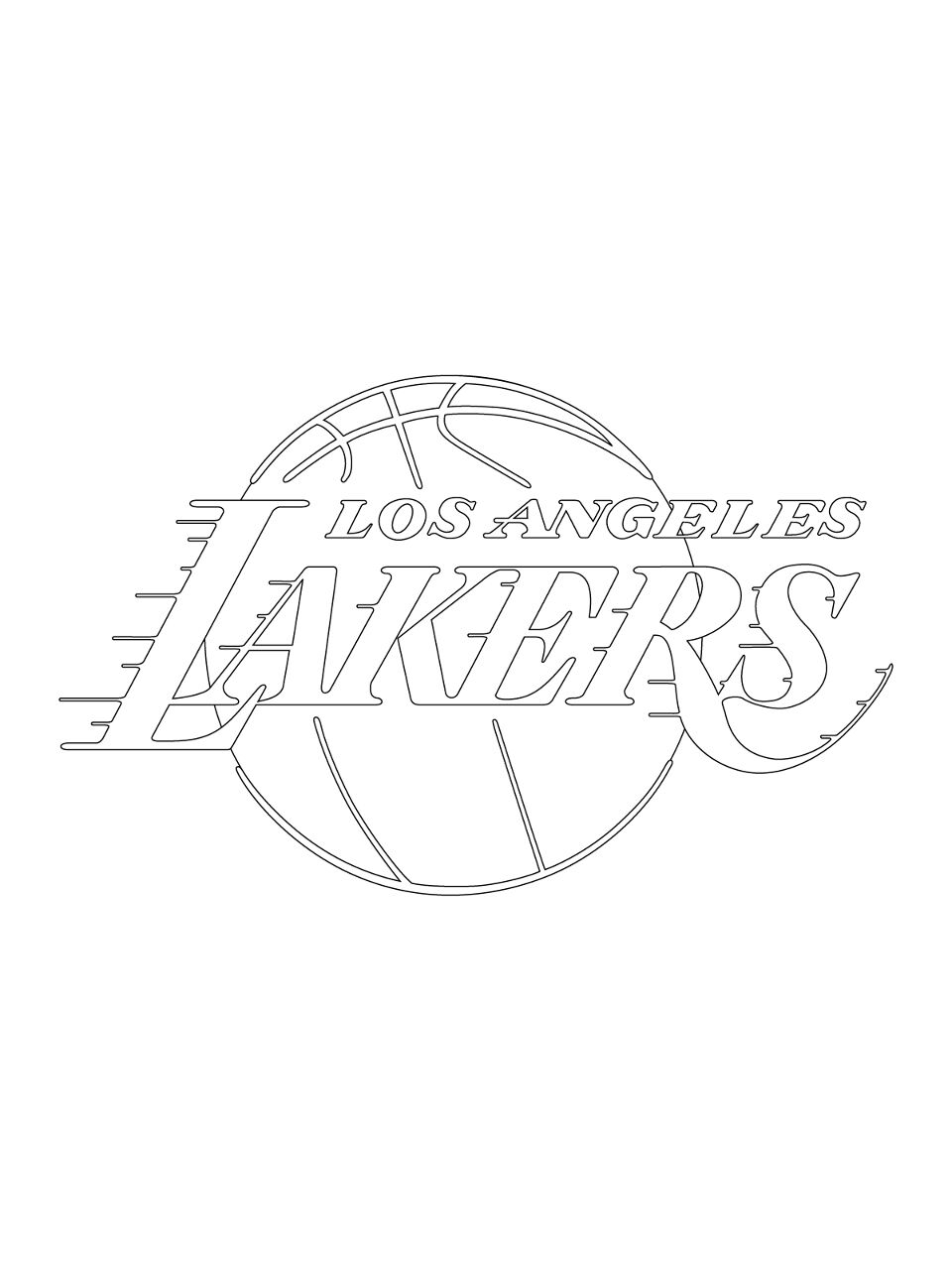 Los Angeles Lakers Logo Coloring Page Free Printable