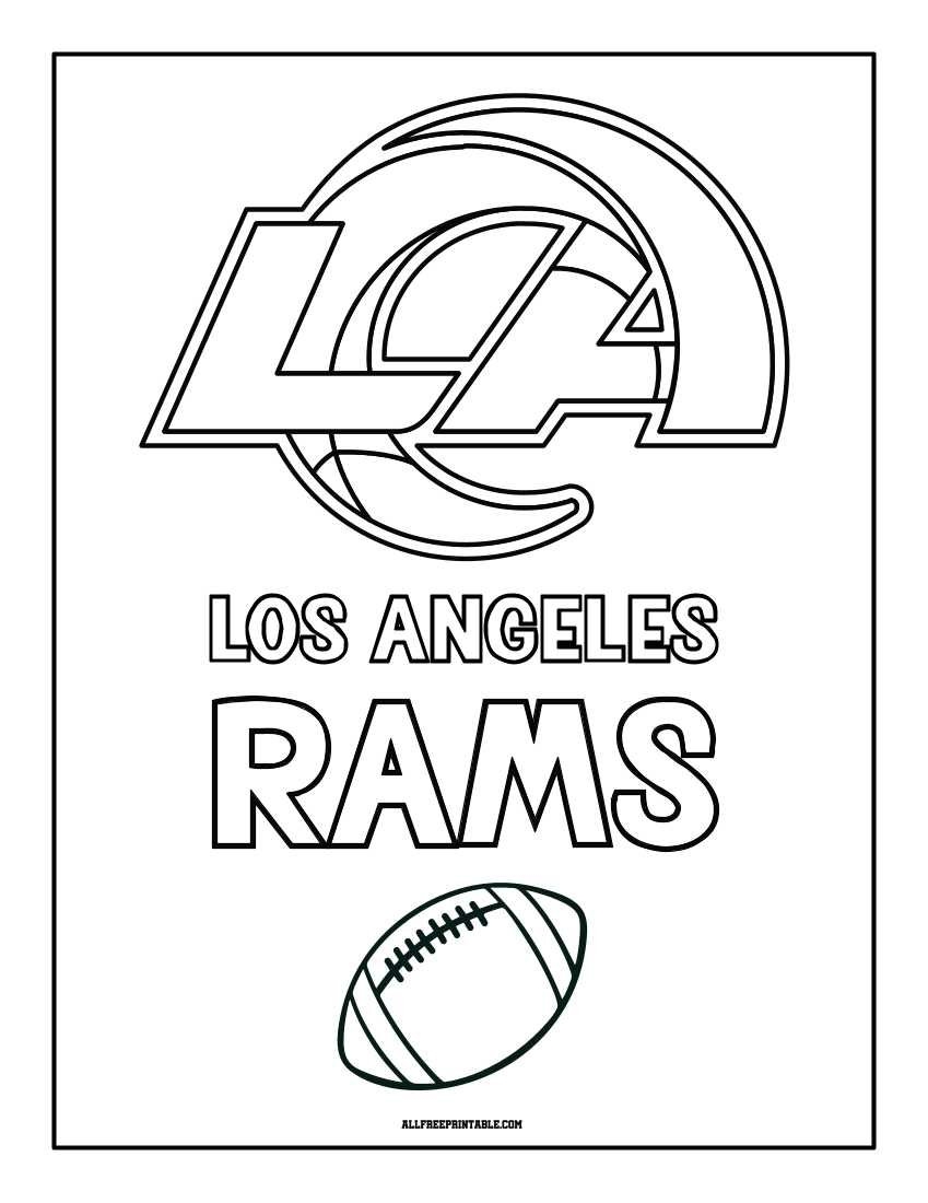 Los Angeles Rams Logo Coloring Page Free Printable