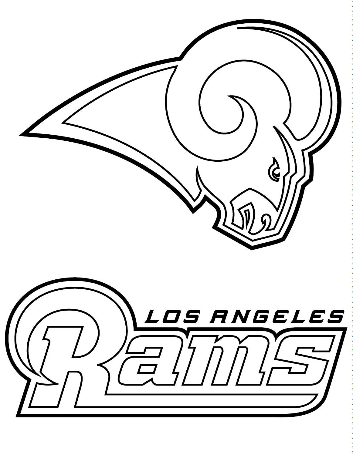 Los Angeles Rams Logo Coloring Page Free Printable