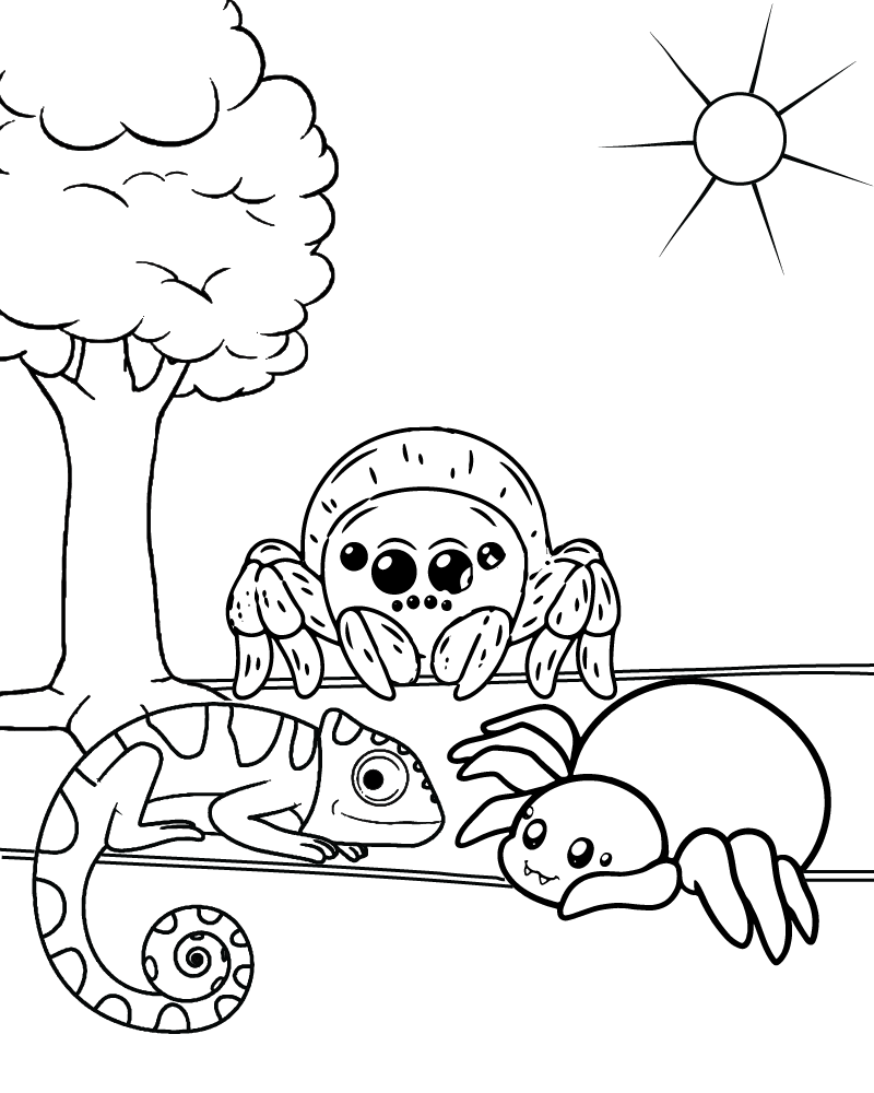 Lucas The Spider Cartoon Printable Coloring Page