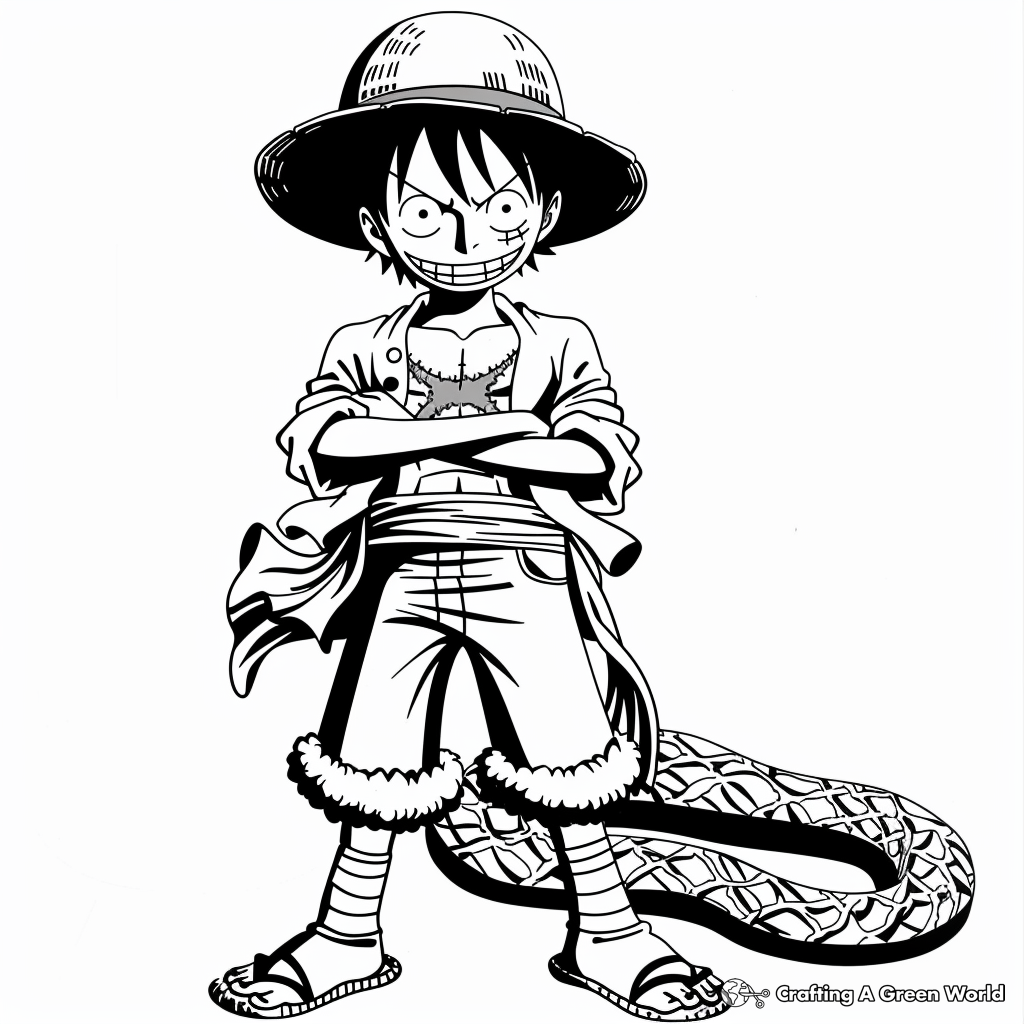 luffy one piece coloring pages