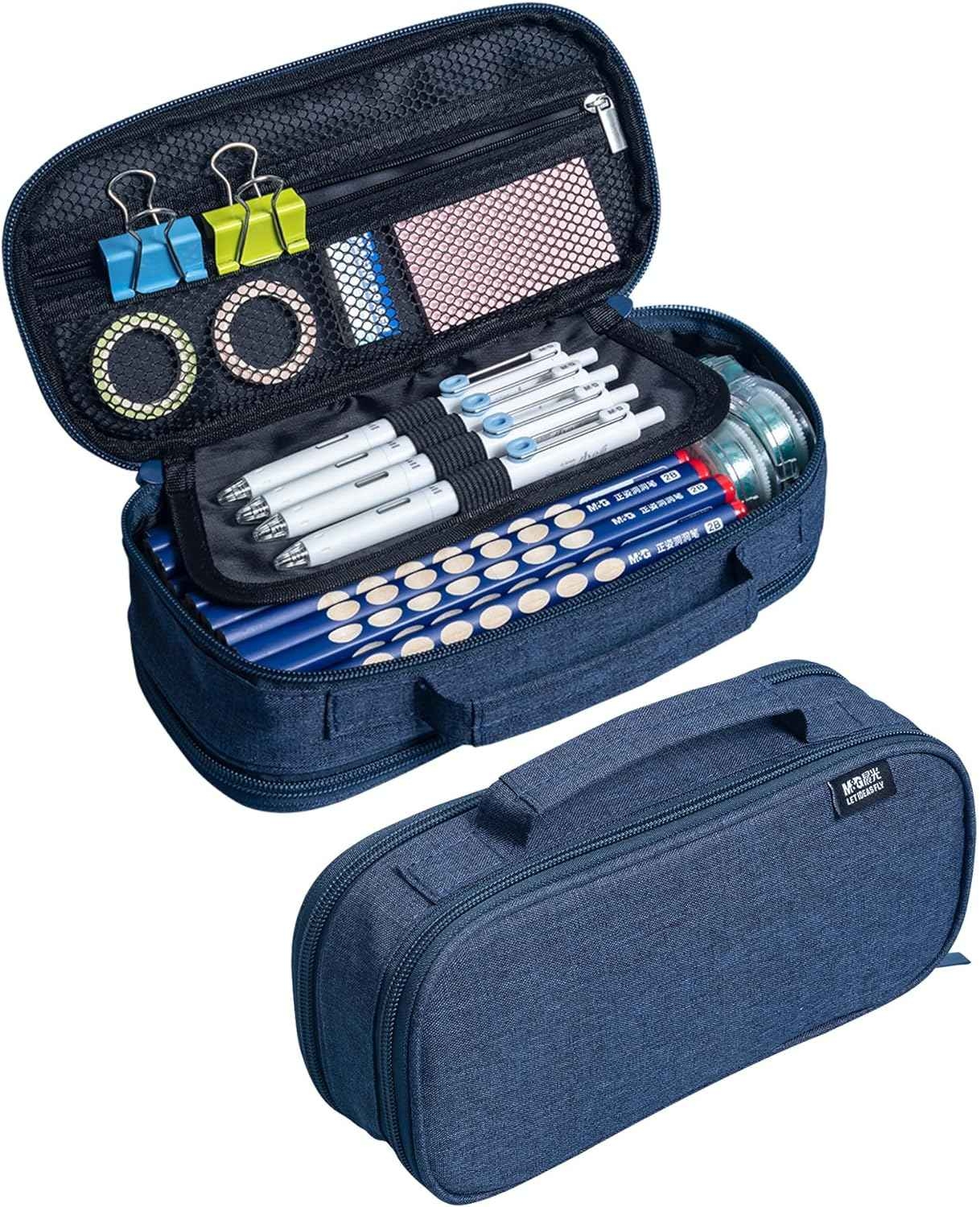 M G Large Capacity Pencil Pouch Case Stationery Pens Bag