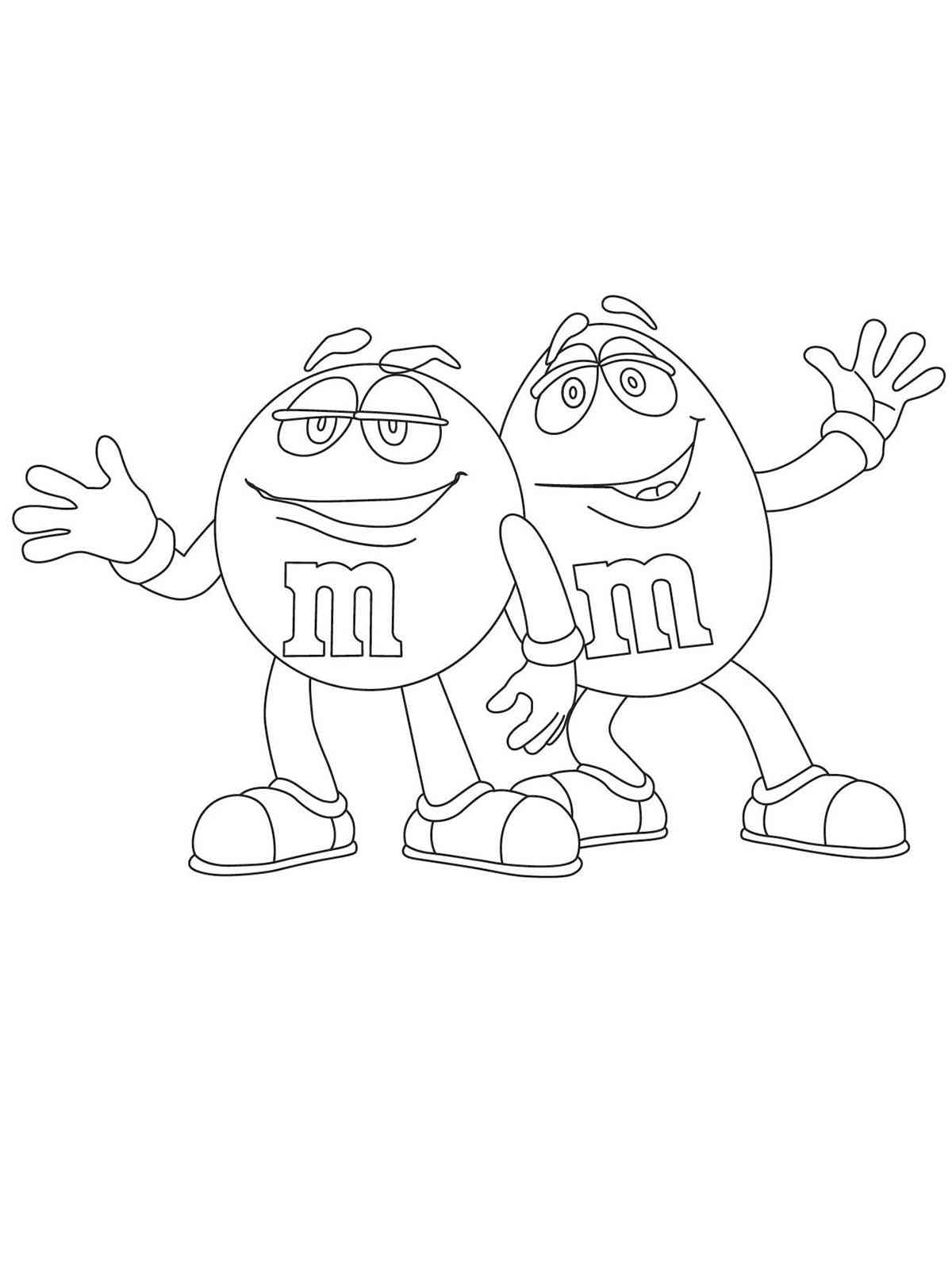 m and m coloring pages