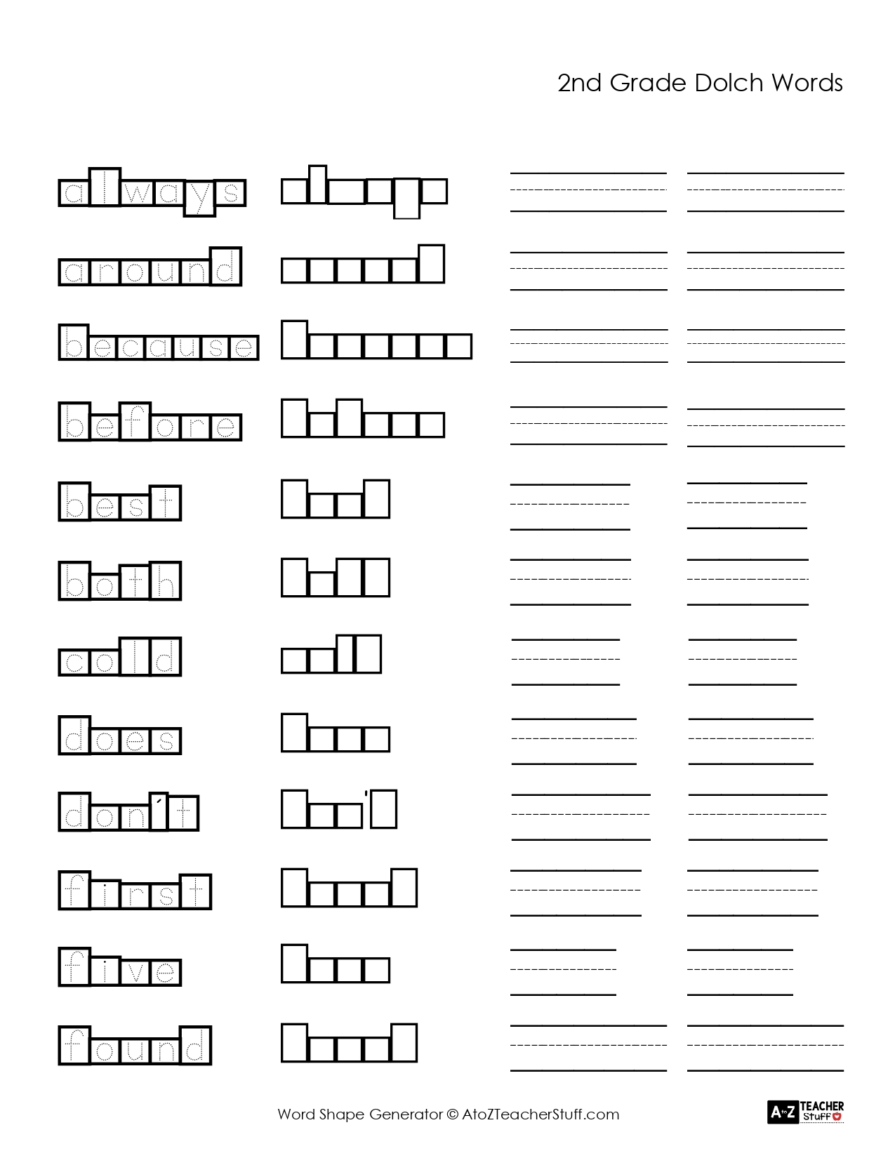 spelling worksheets generator