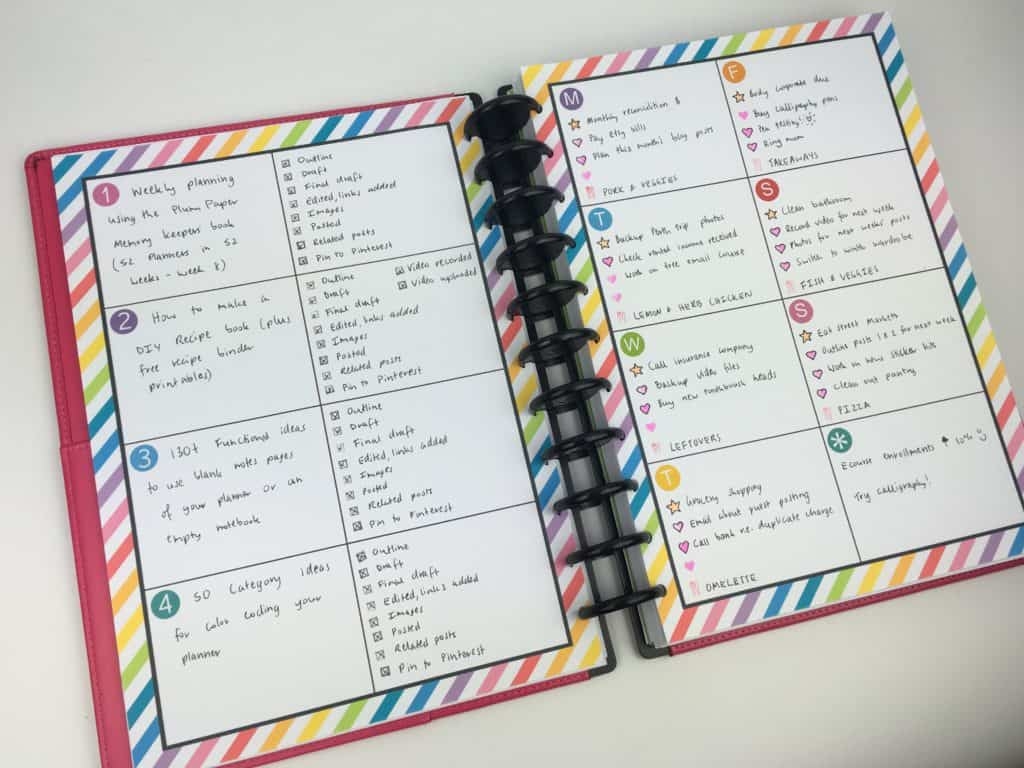 Making A DIY Printable Planner With A Flexible Layout 52 Planners In 52 Weeks Week 18 All About Planners