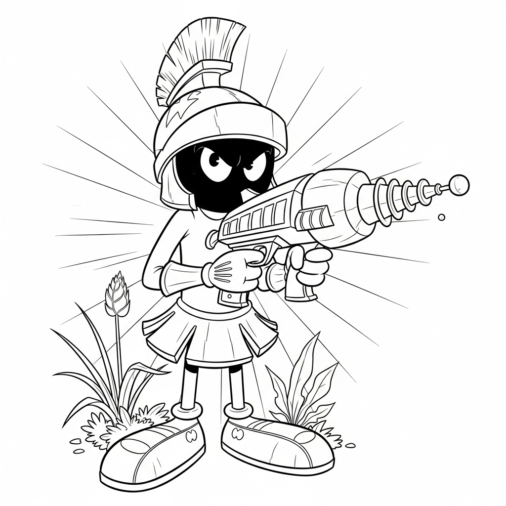 Marvin The Martian Ray Gun Coloring app