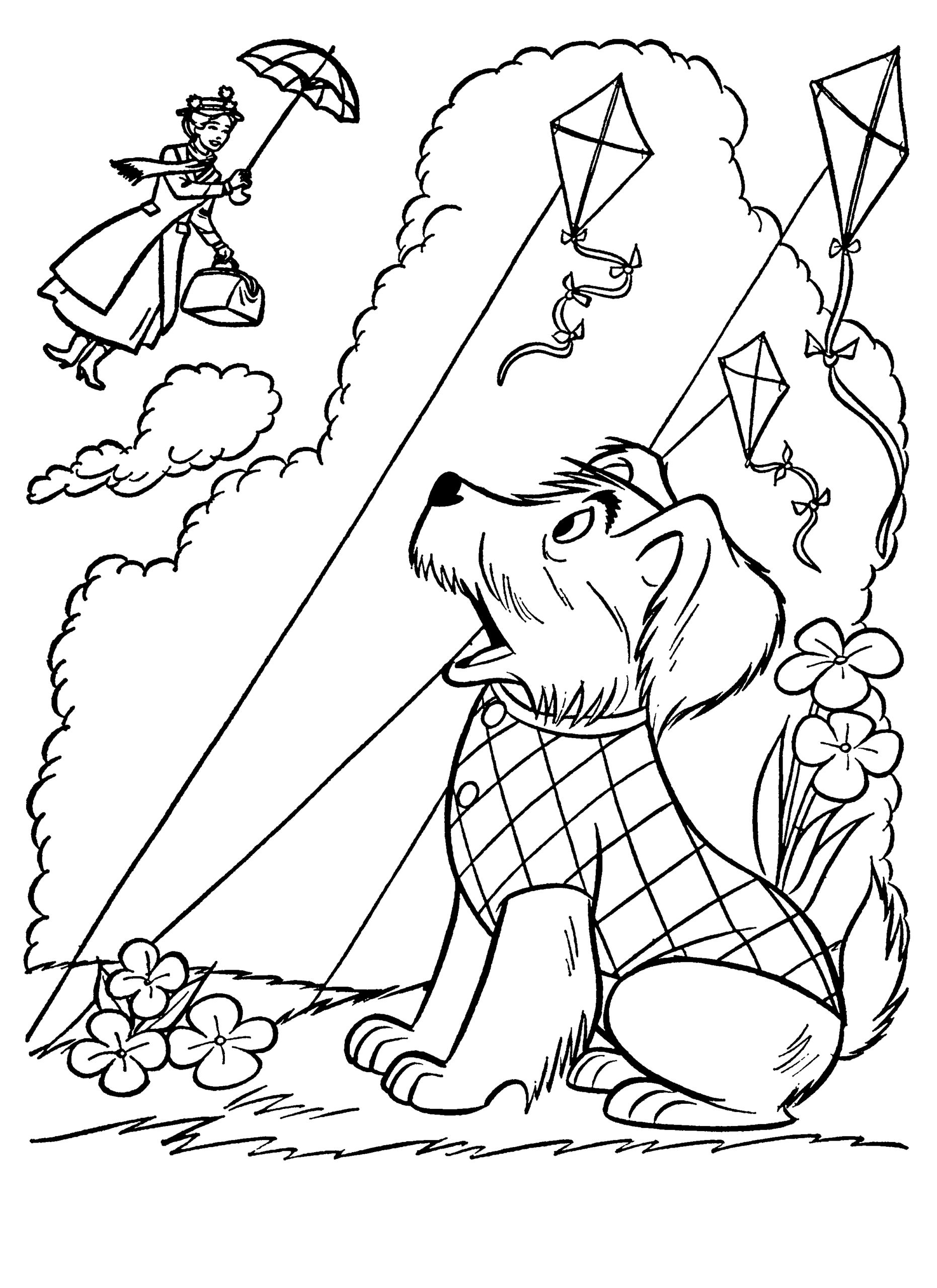 mary poppins pictures to color