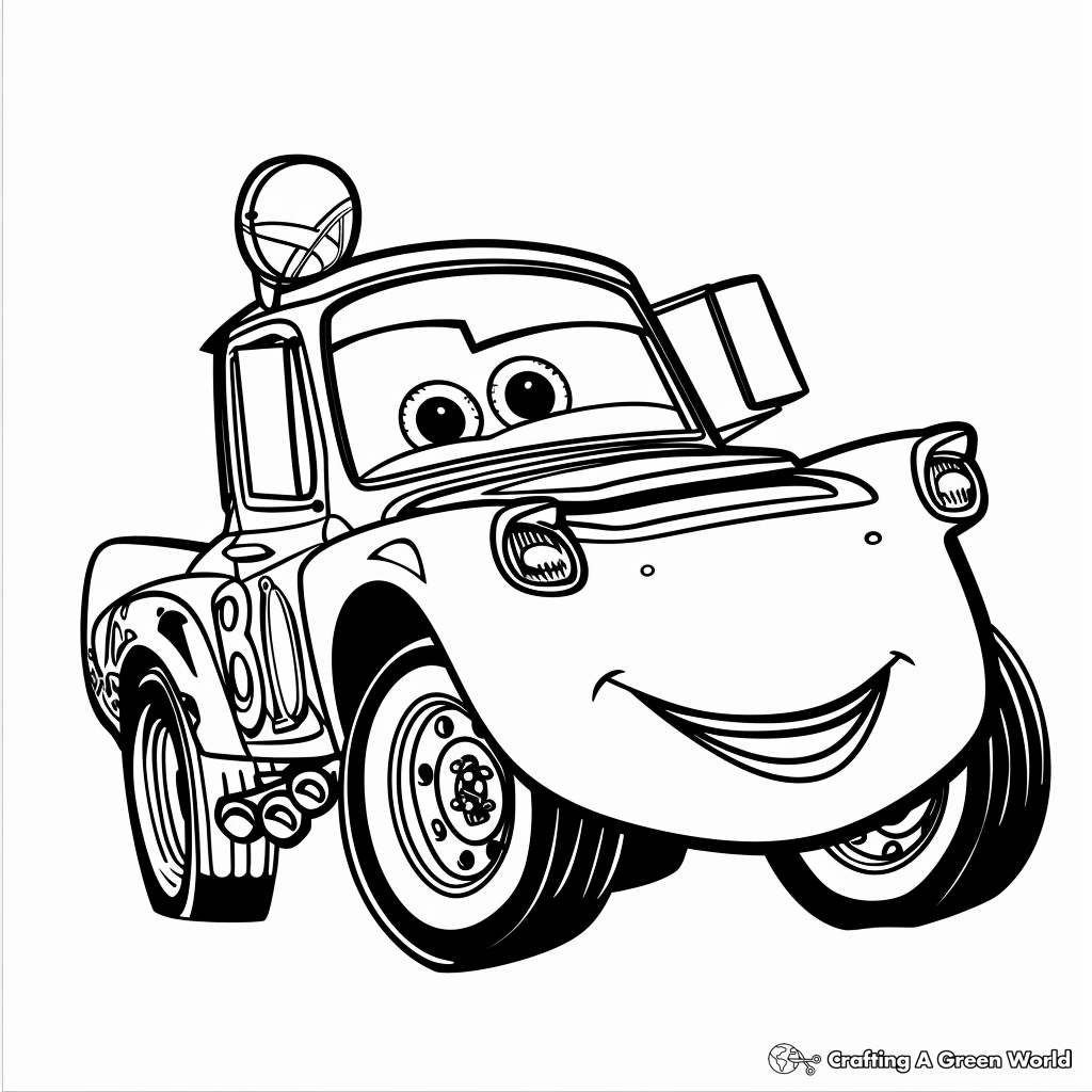 mater from cars coloring pages
