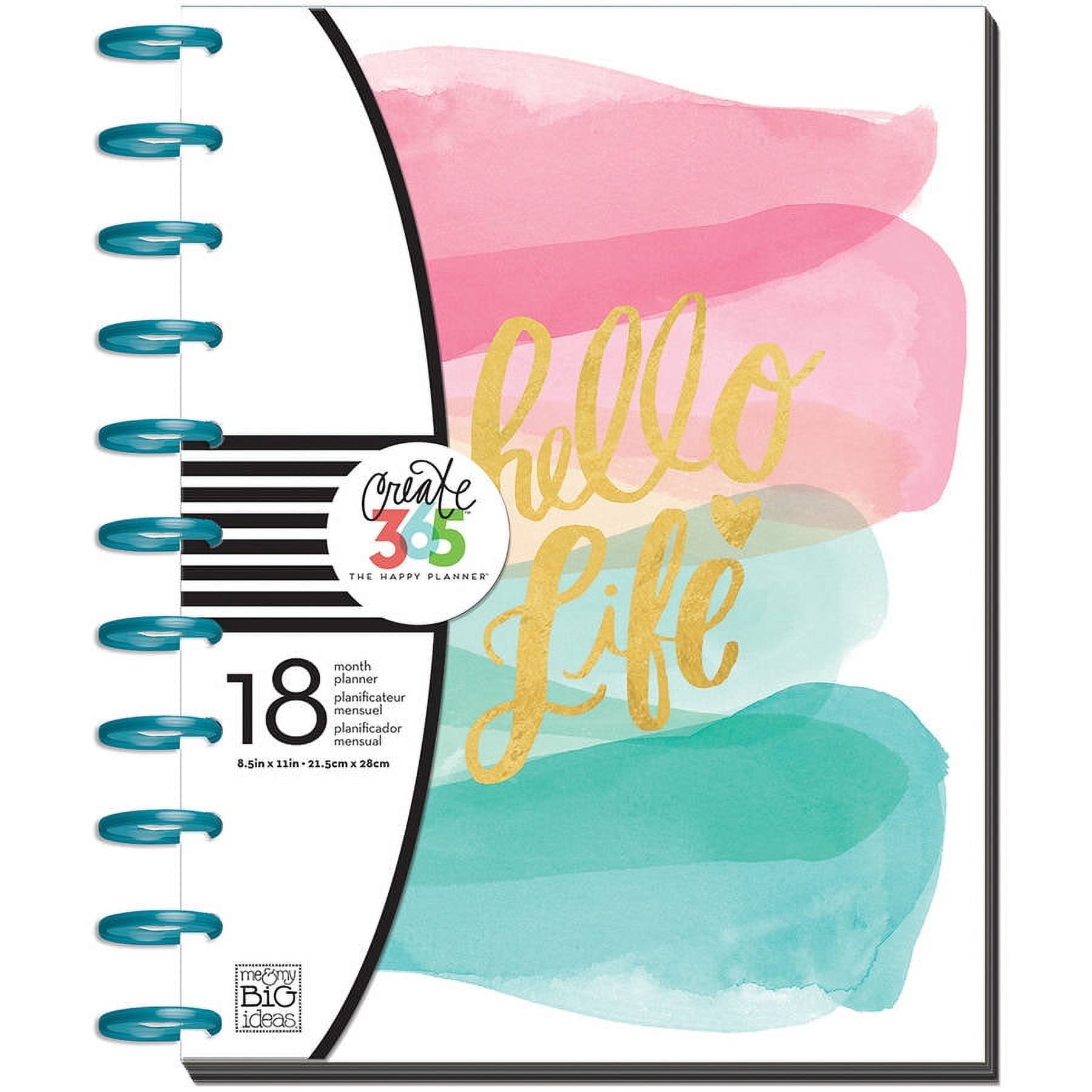 Me My Big Ideas Create 365 Planner Striped Storage Case 12x10 5x4 In With Zippered Compartments Pouches Walmart