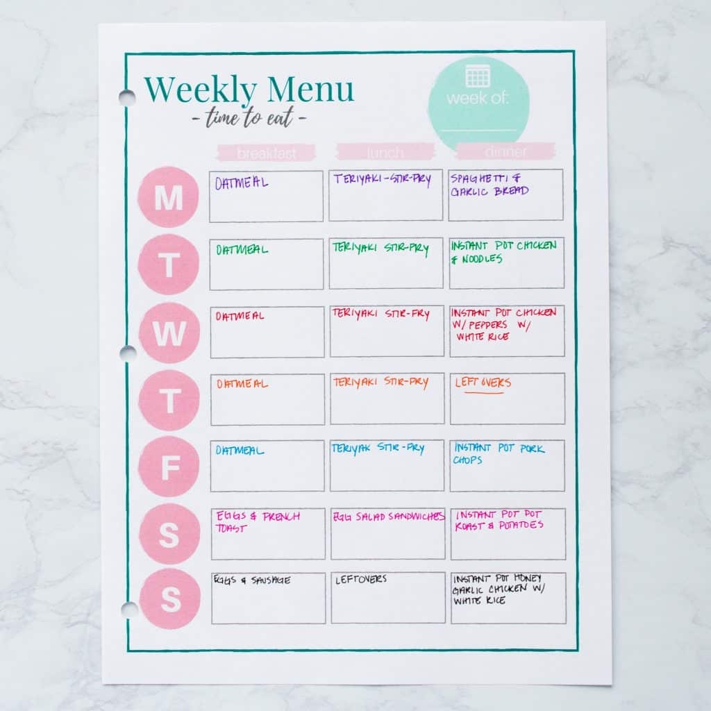Meal Plan Solves Grocery Budget Issues The Budget Mom