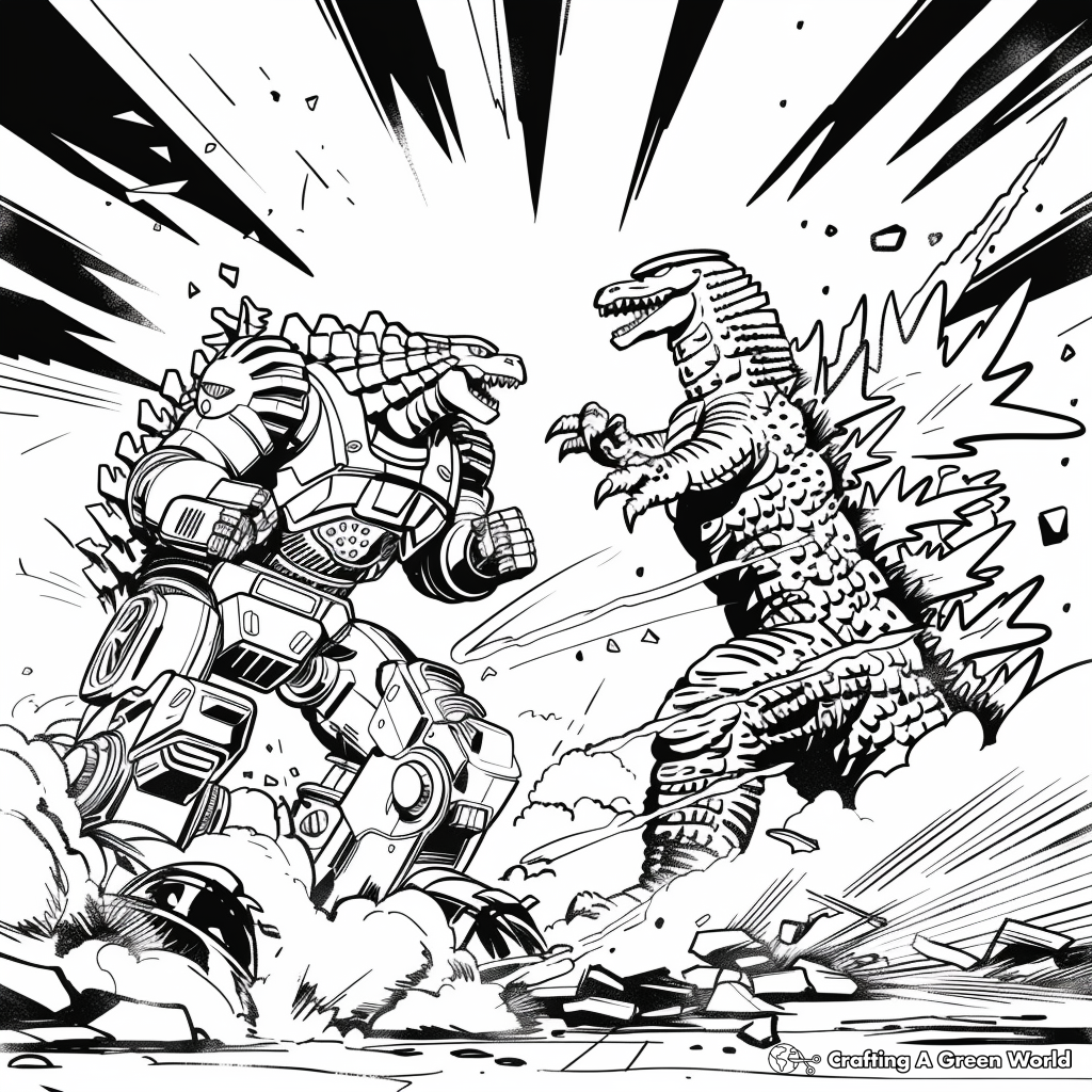 Mechagodzilla Coloring Pages Free Printable 