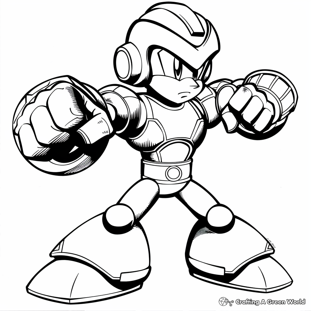 Mega Man Coloring Pages Free Printable 
