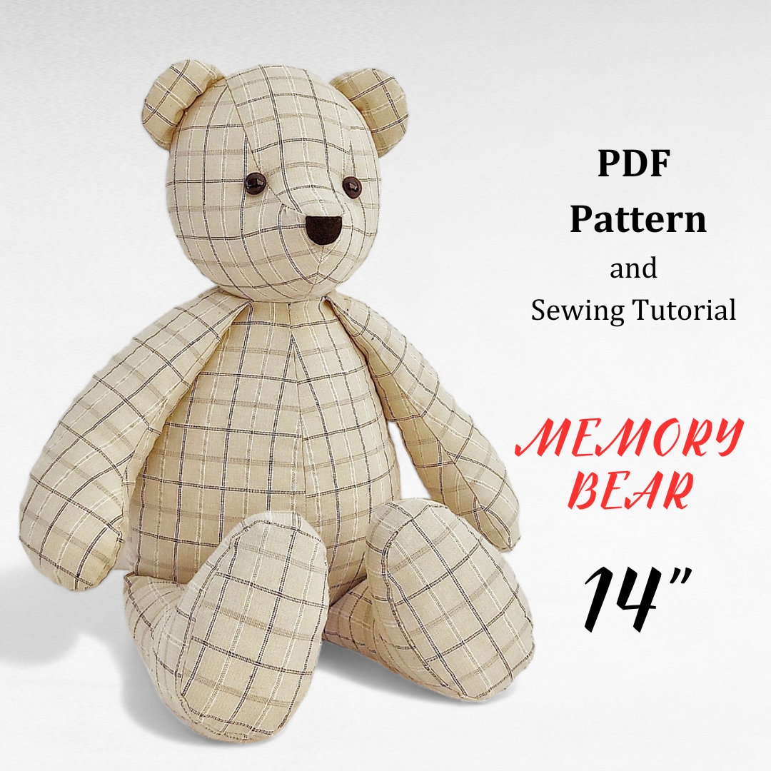 Memory Bear Pattern Make Teddy Bear Keepsake Bear Sewing Pattern Etsy