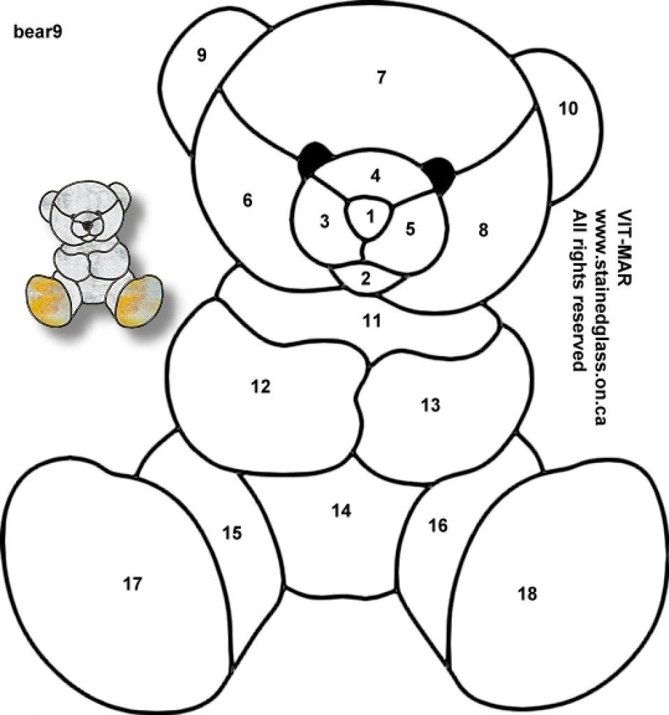 free memory bear pattern printable