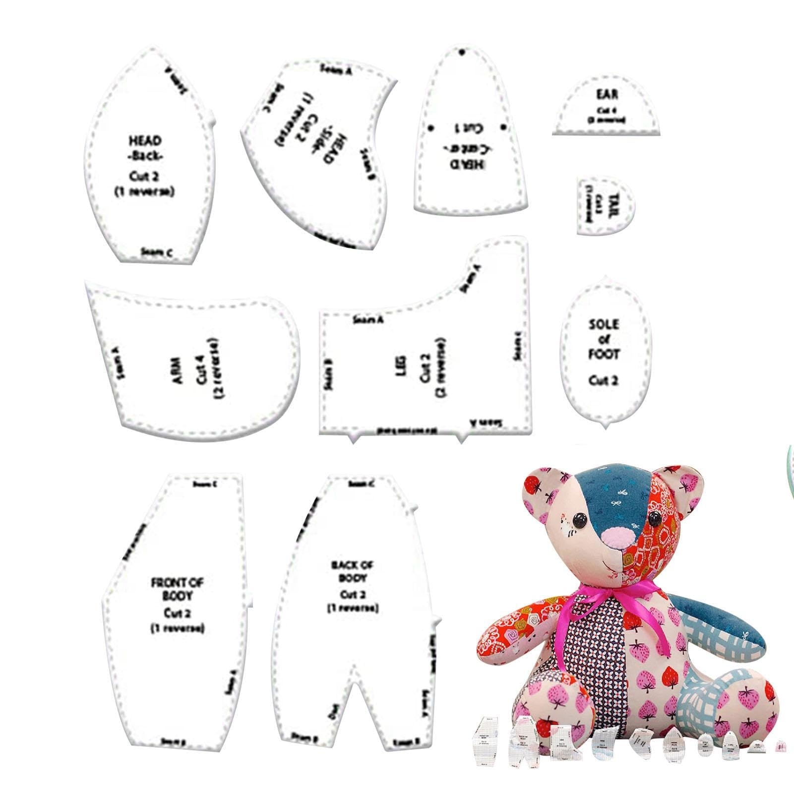 Memory Teddy Bear Pattern Cutting Free Printable Teddy Memory Bear Pattern Easy Memory Bear Pattern
