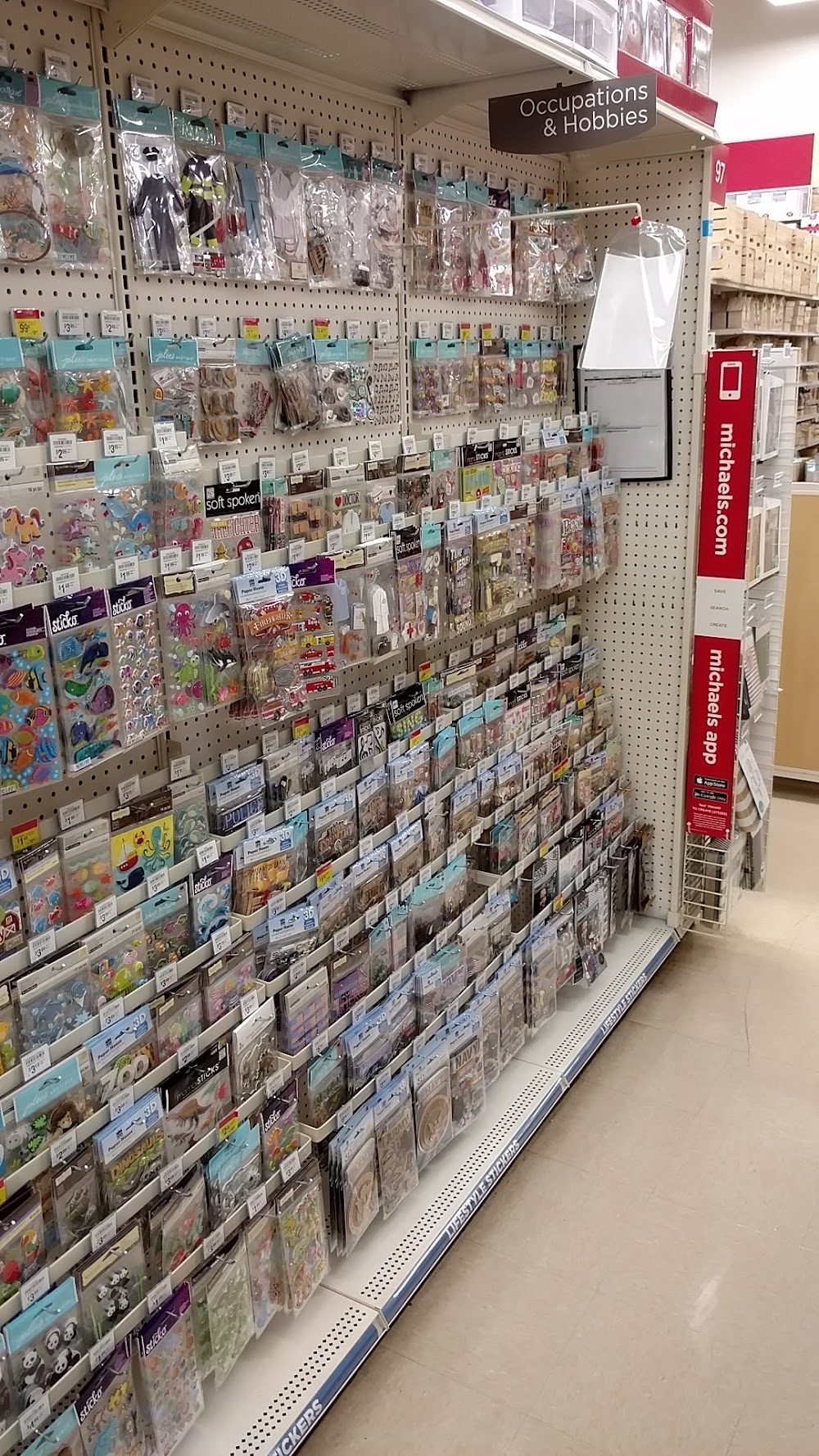 stickers at michaels craft store