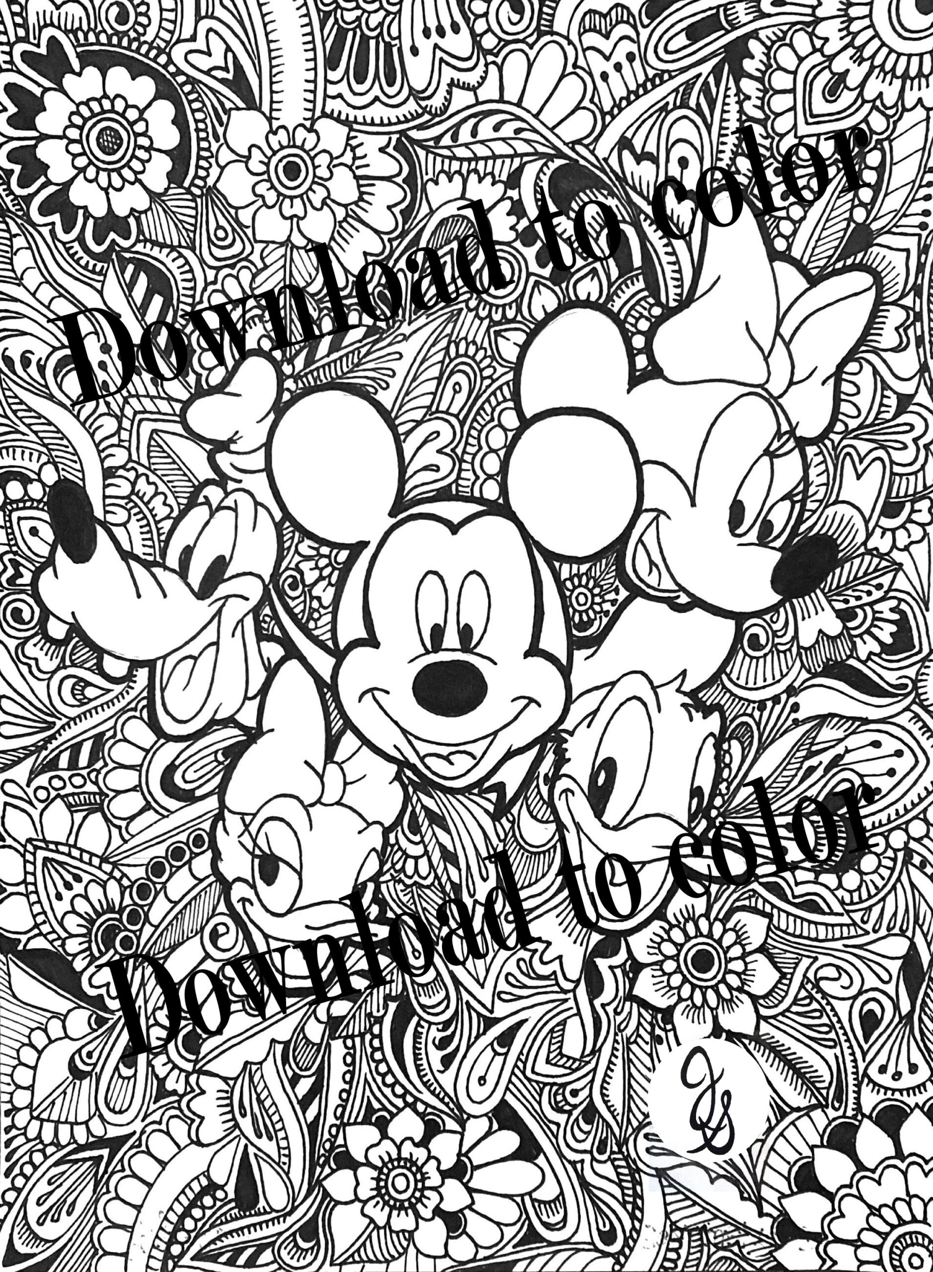 mickey and friends coloring pages